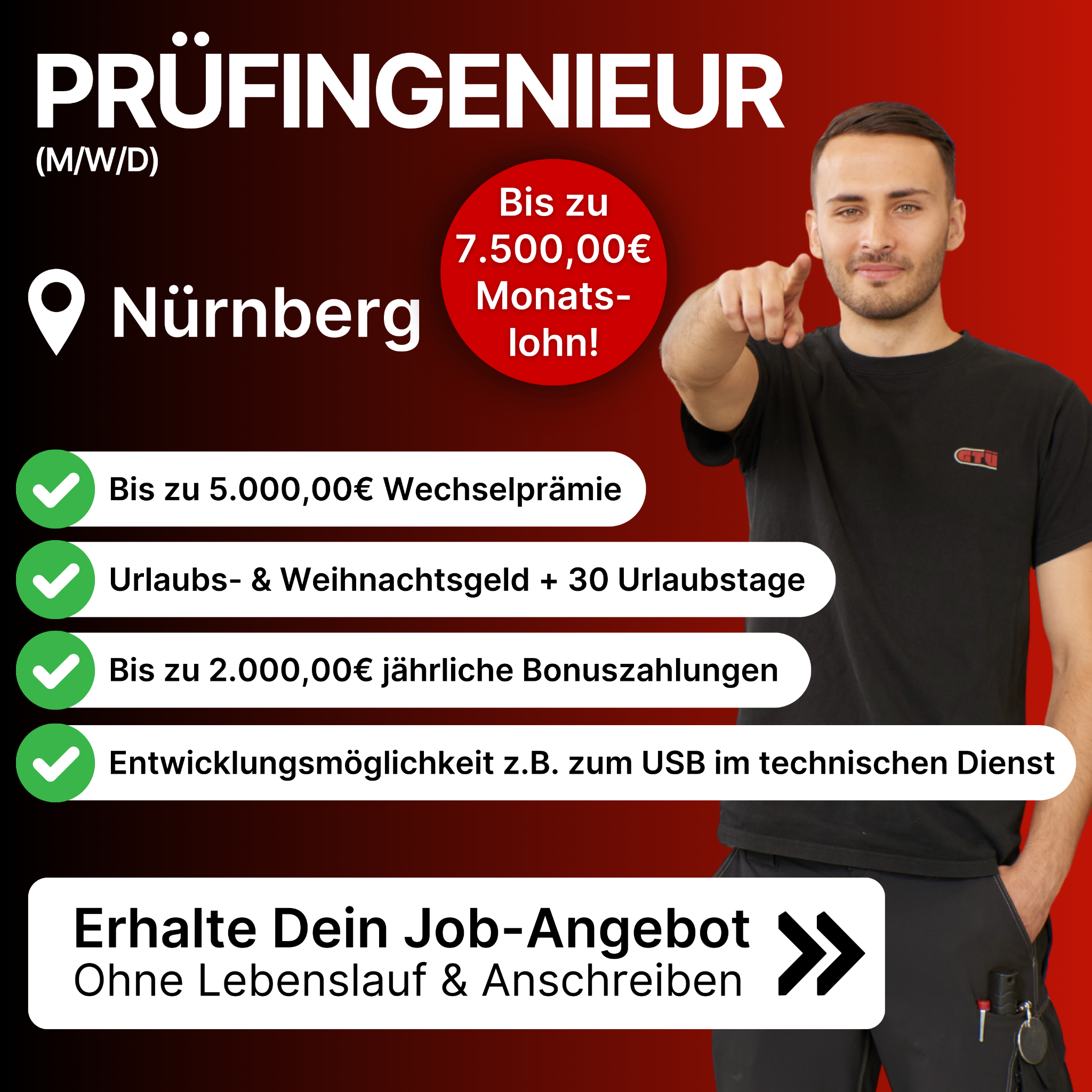 Candidate Flow KFZ-Karriere Facebook ad: Du möchtest ein unwiderstehliches Job-Angebot?