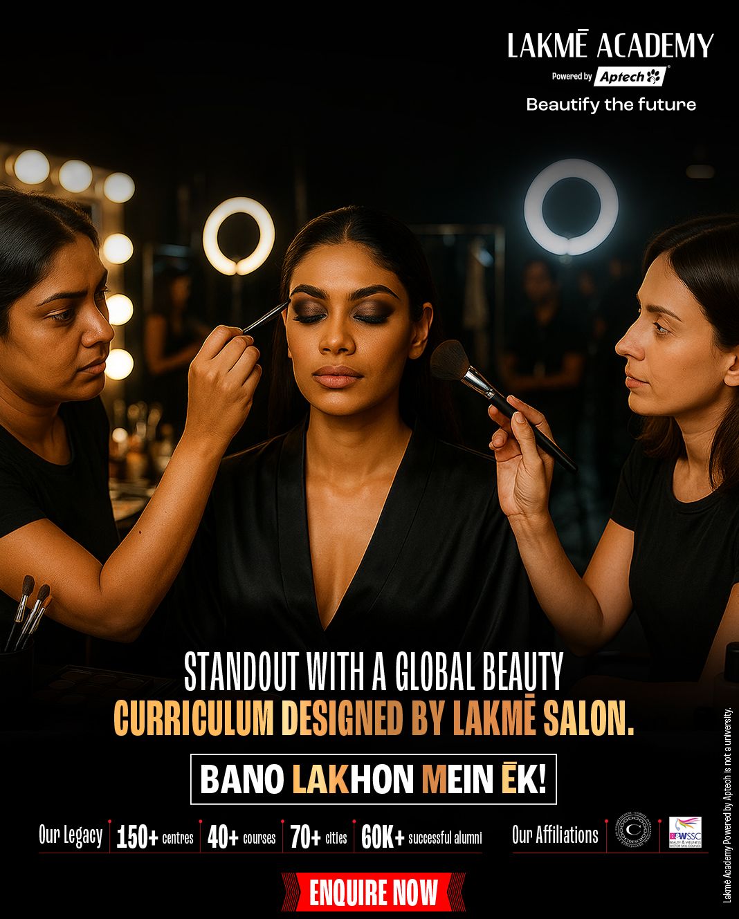 Lakmé Academy Camac Street, Kolkata Facebook ad: Dreaming of becoming a Makeup Artist, Hair Stylist…