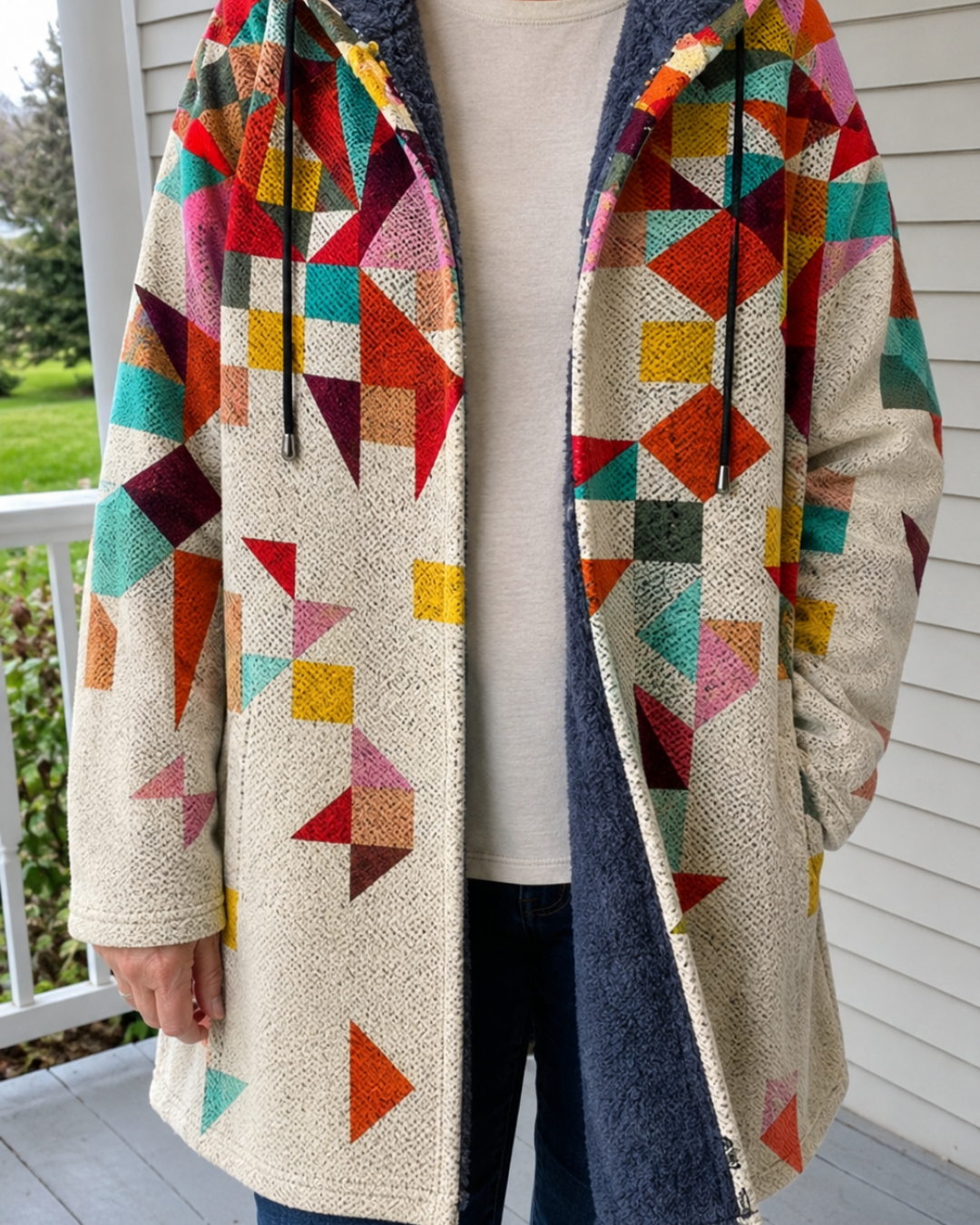 Vivian & Pearl Newport Facebook ad: Six winters in a coat chosen for how little it says.
