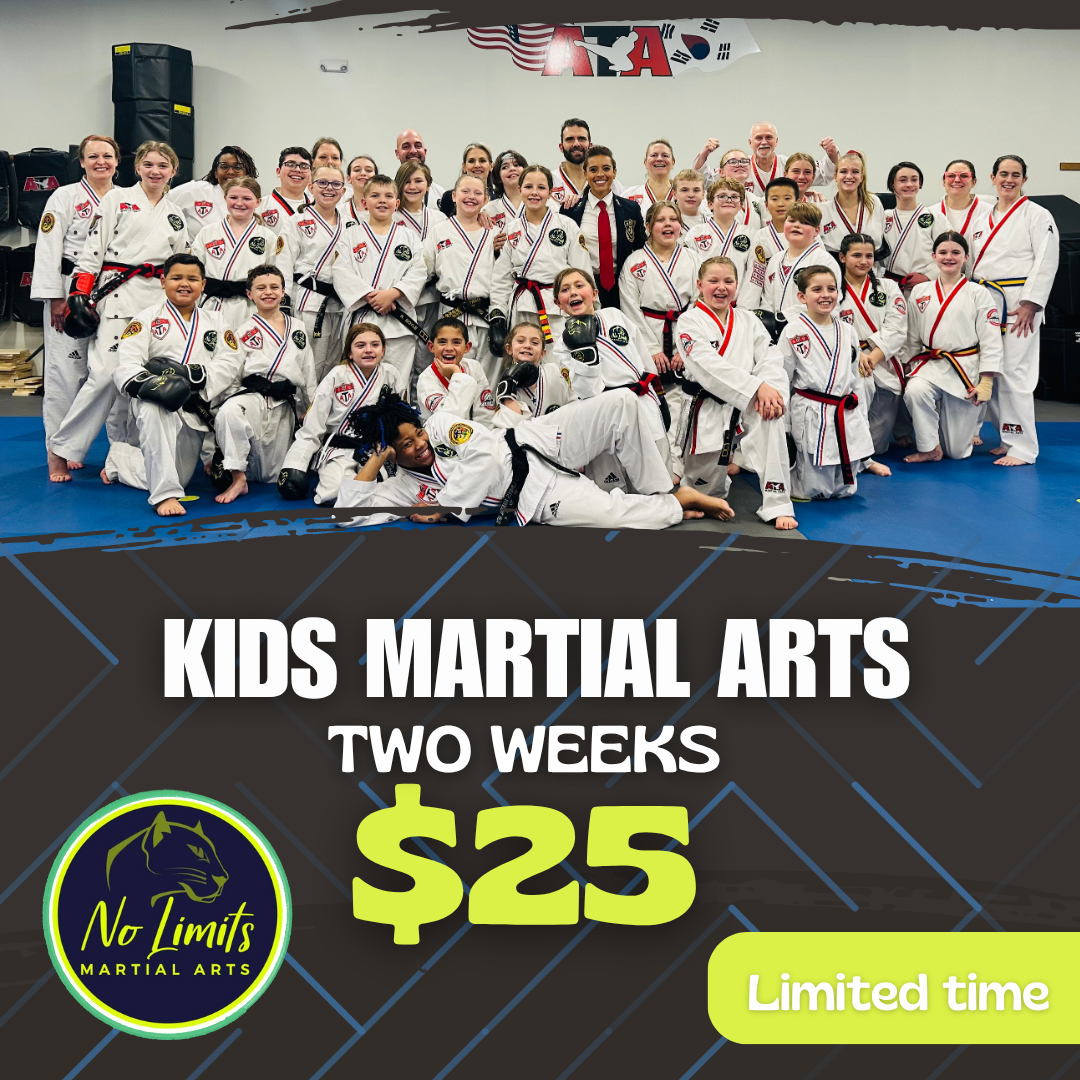 No Limits ATA Martial Arts Facebook ad from May 5, 2026