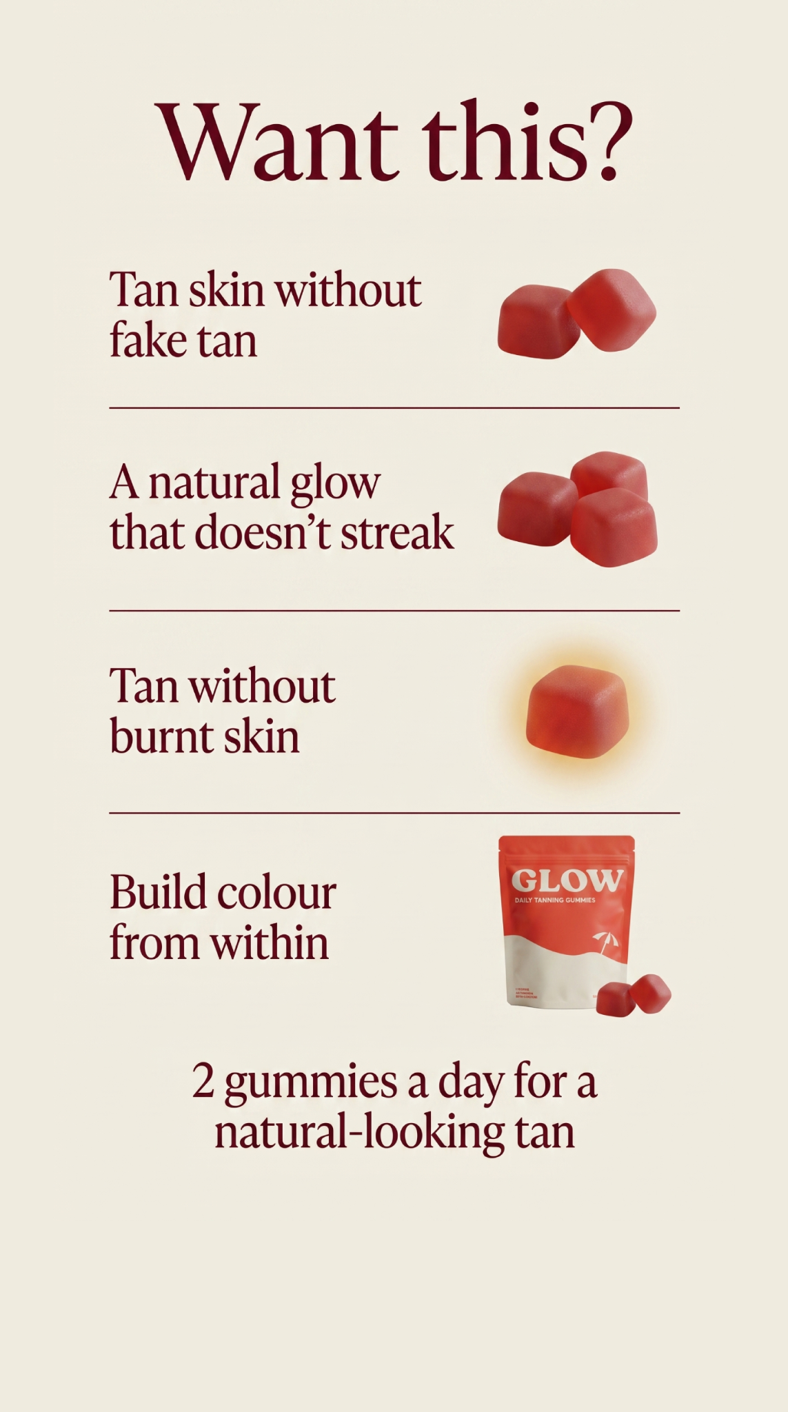 Glow Gummies Facebook ad
