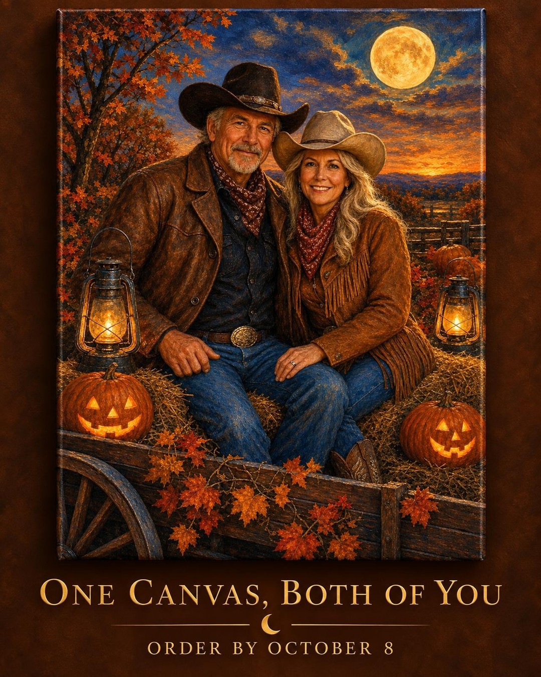 PortraitGift.Com Facebook ad: Order by Oct 8 · Hang It by Halloween