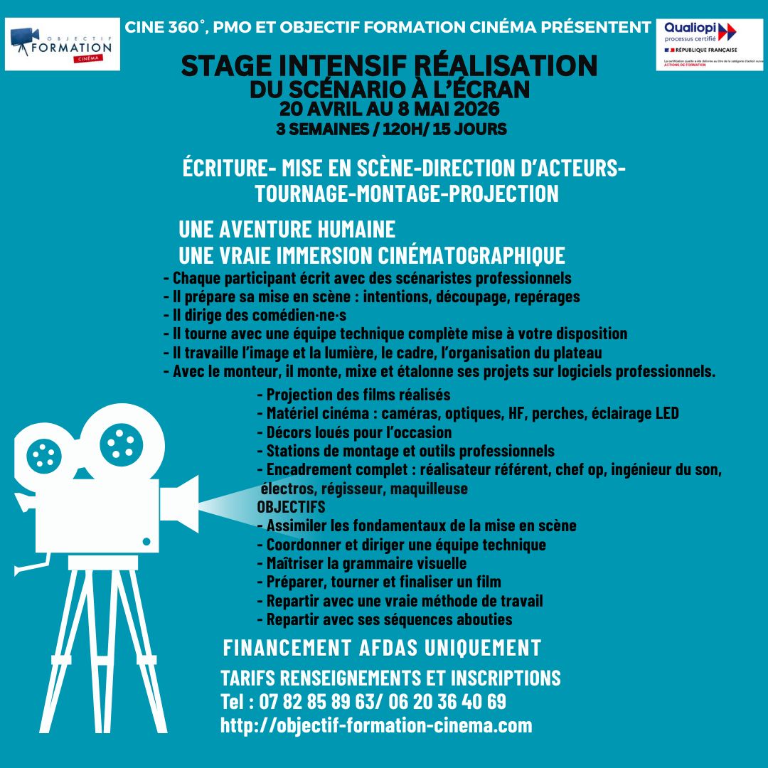 Objectif formation cinéma Facebook ad
