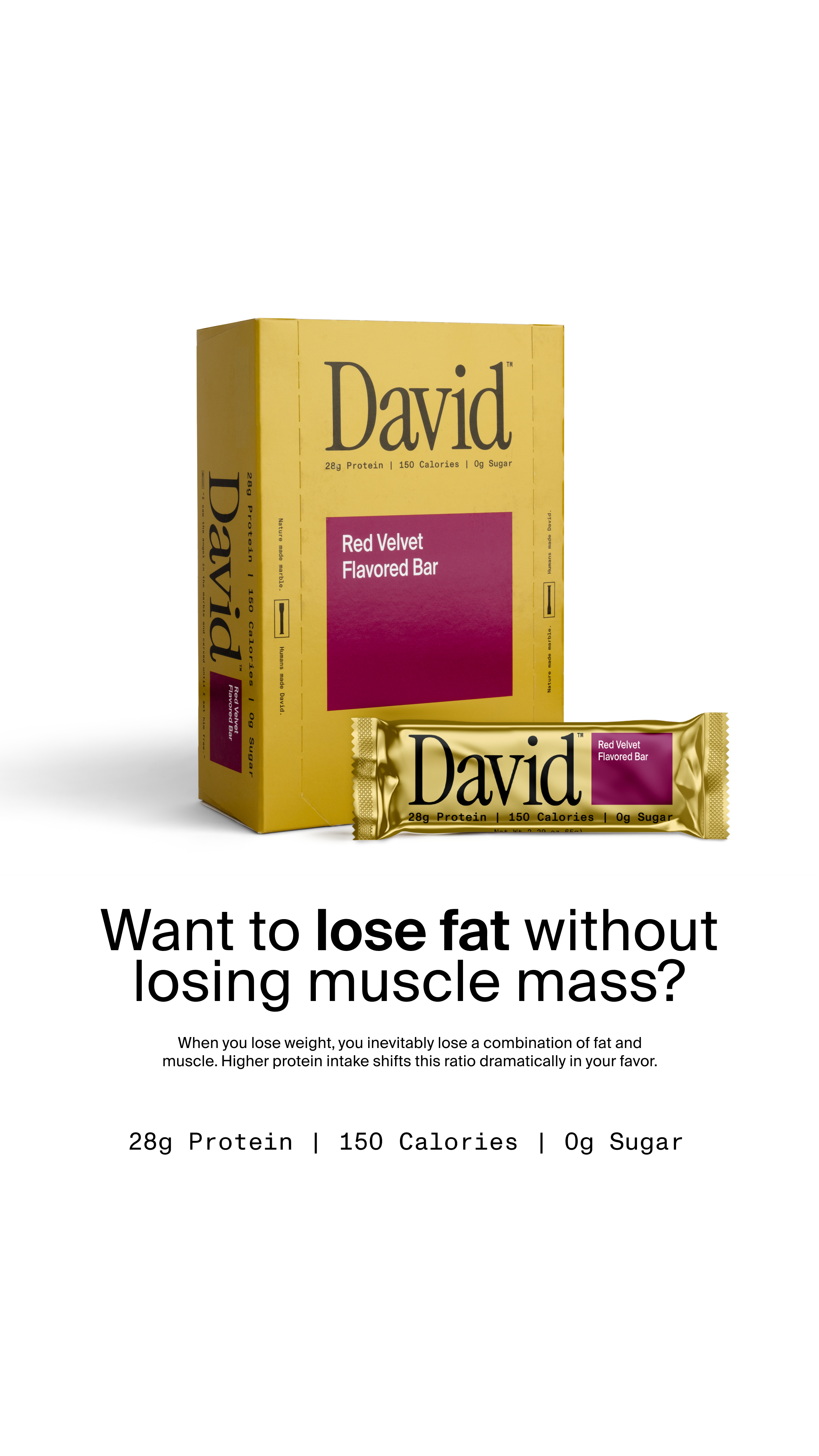 David Protein Facebook ad