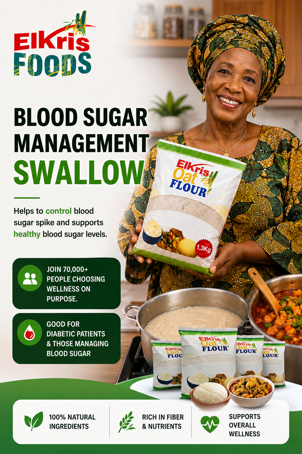 Elkris Foods Facebook ad: Are you managing diabetes but still craving your…