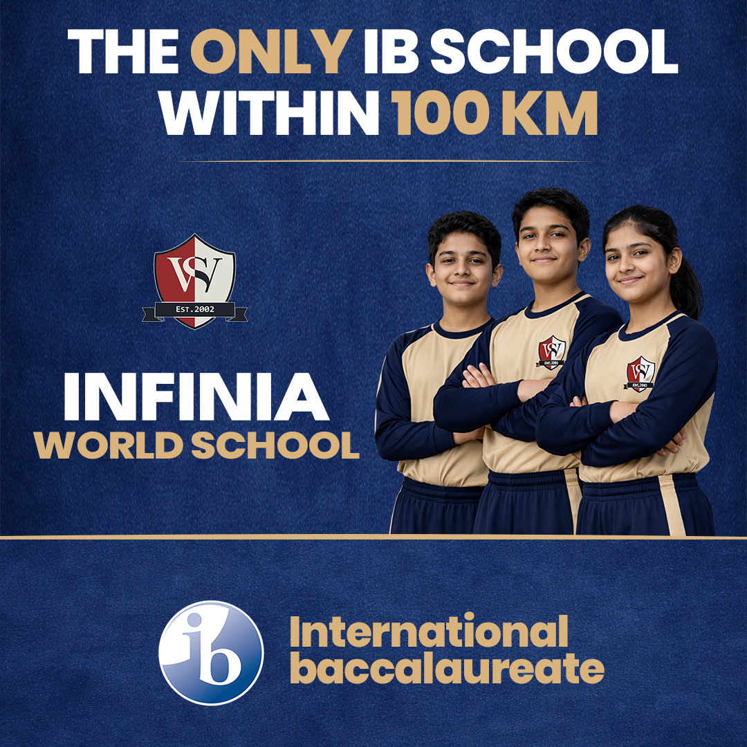 Infinia World School Facebook ad from Jan 28, 2026