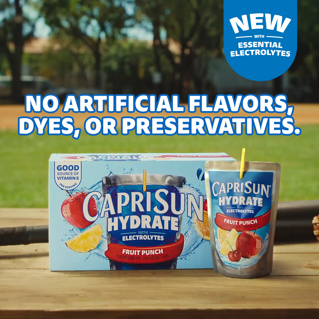 Capri Sun Facebook ad: New Capri Sun Hydrate