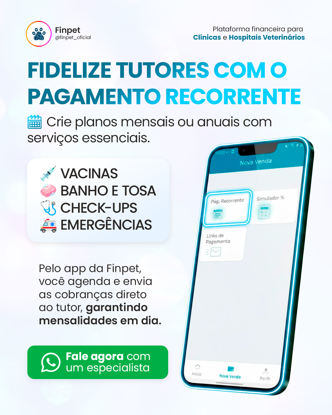 Finpet Facebook ad: Fale com um especialista