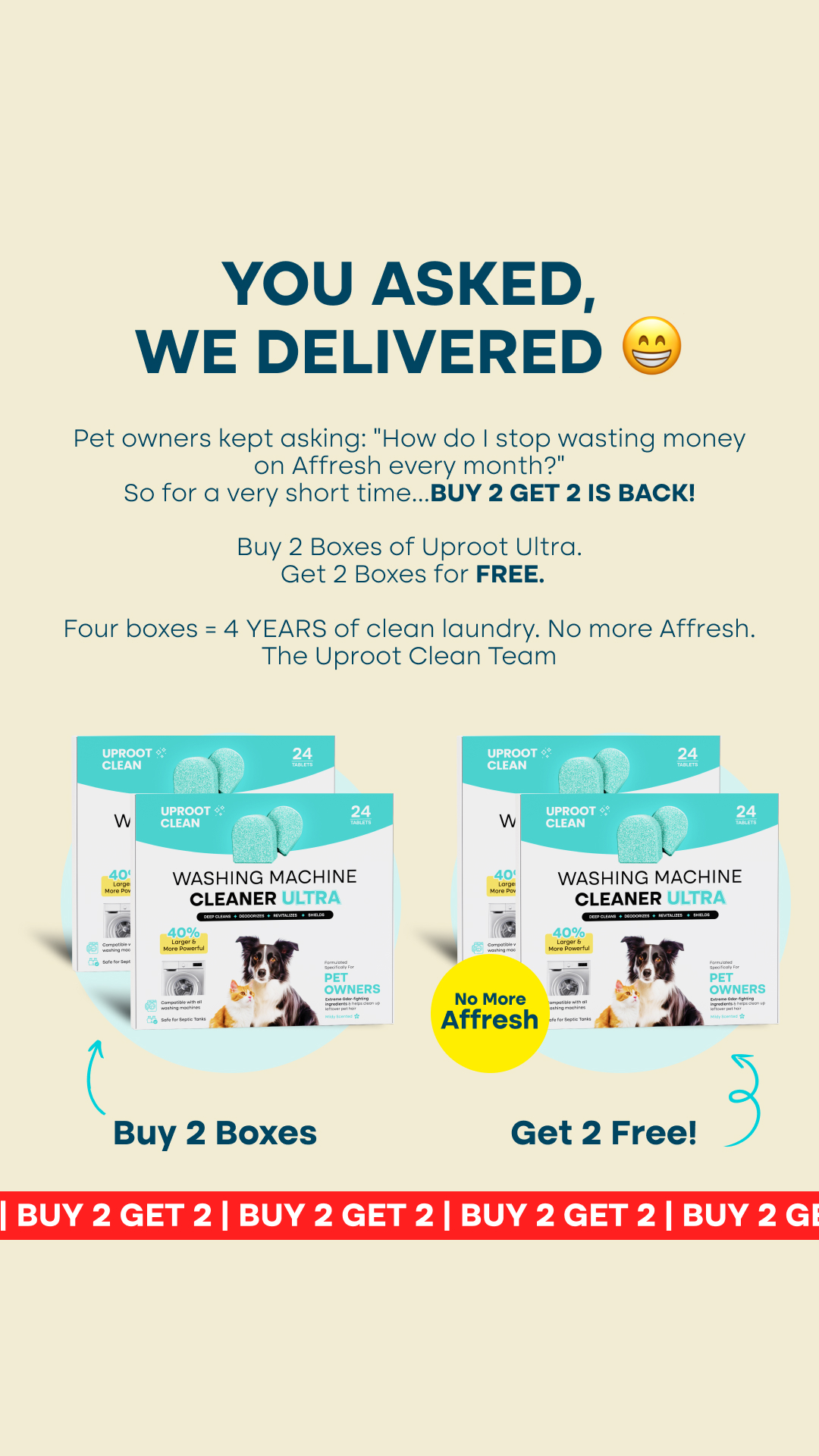 Uproot Clean Facebook ad