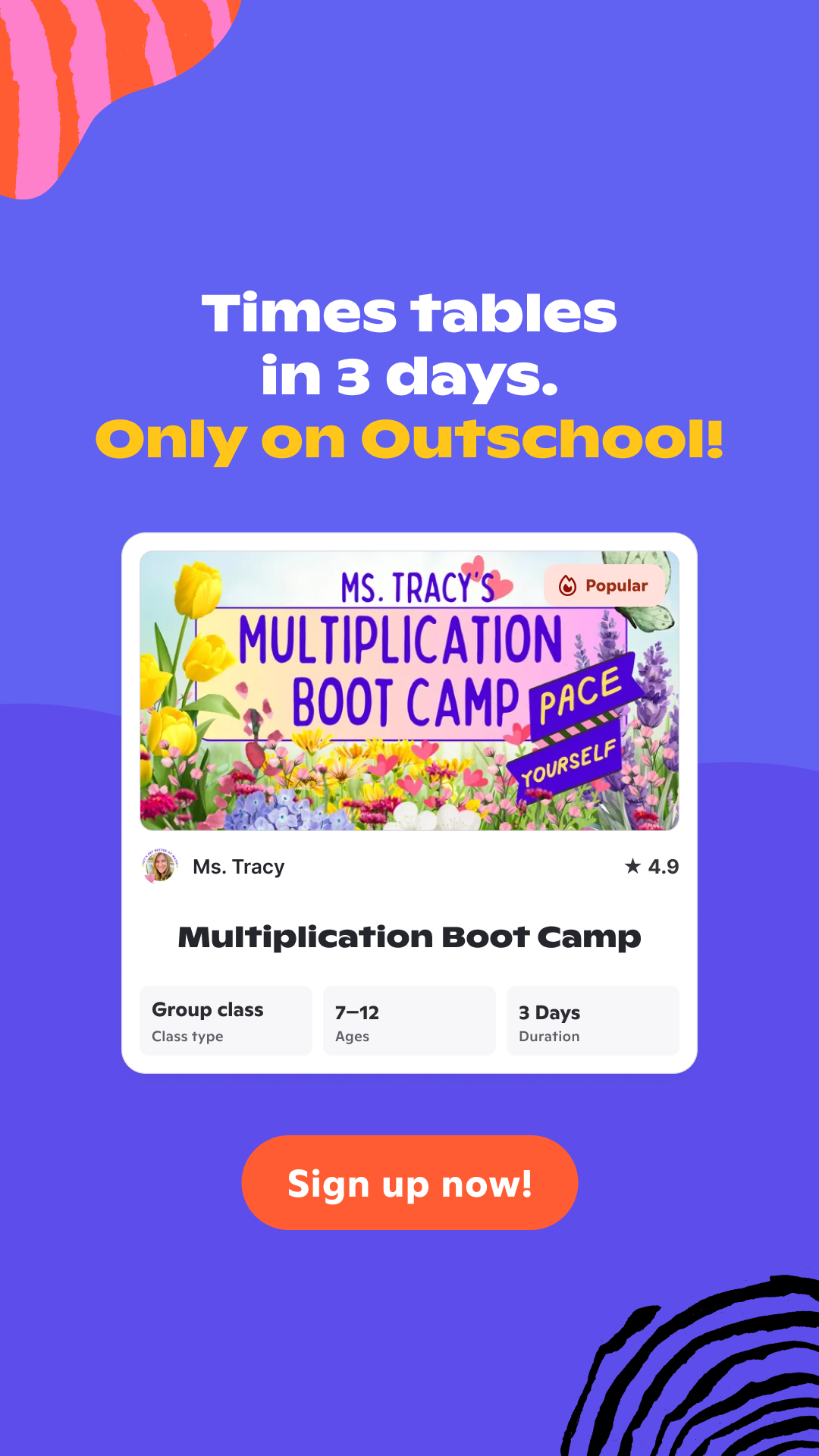 Outschool Facebook ad
