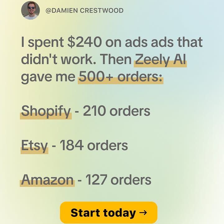 Zeely Facebook ad