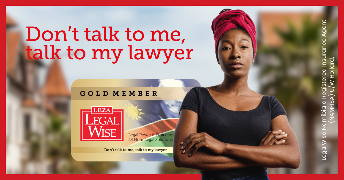 LegalWise Namibia Facebook ad: LegalWise Namibia offers you legal expenses insurance.