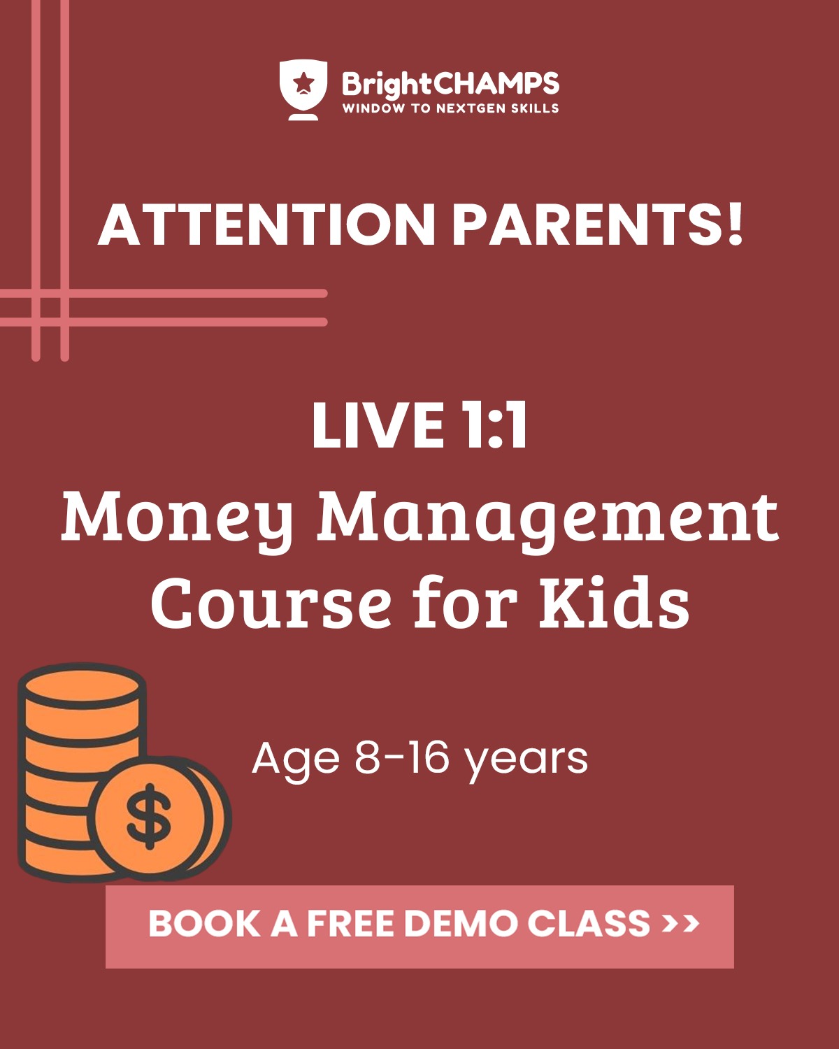 Education10x : Financial Literacy Program for Kids and Teens Facebook ad