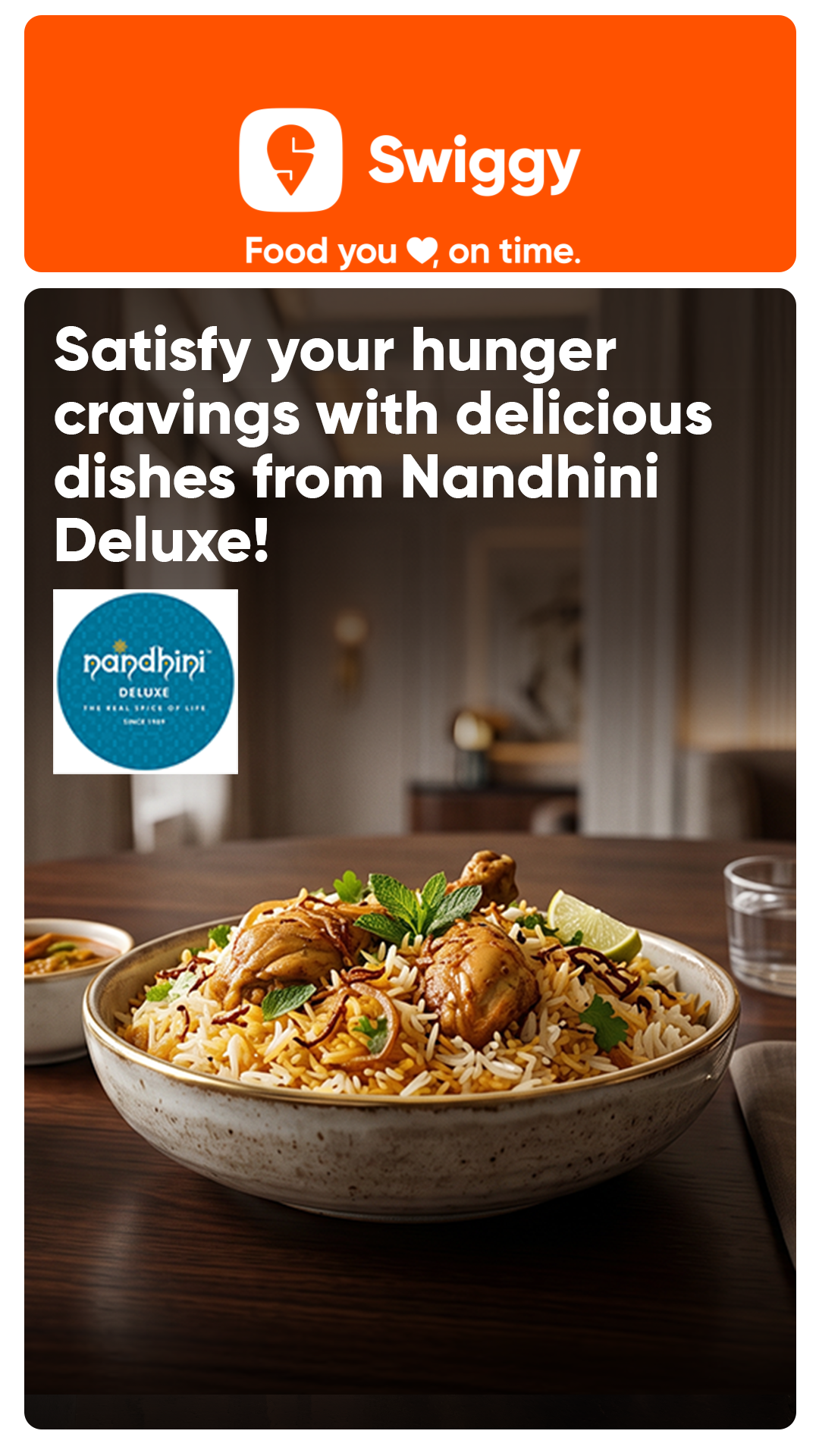 Swiggy Facebook ad: Get Delivered to your Doorstep