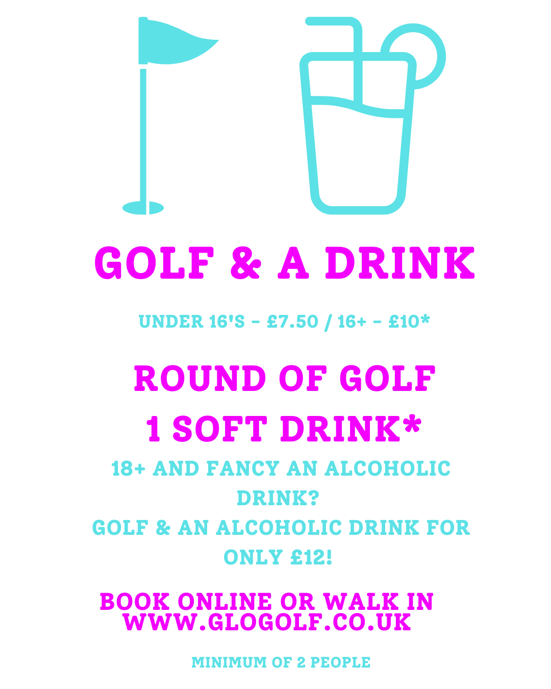 Glo Golf Peterborough Facebook ad: Love a bargain Lets Get Glo-ing