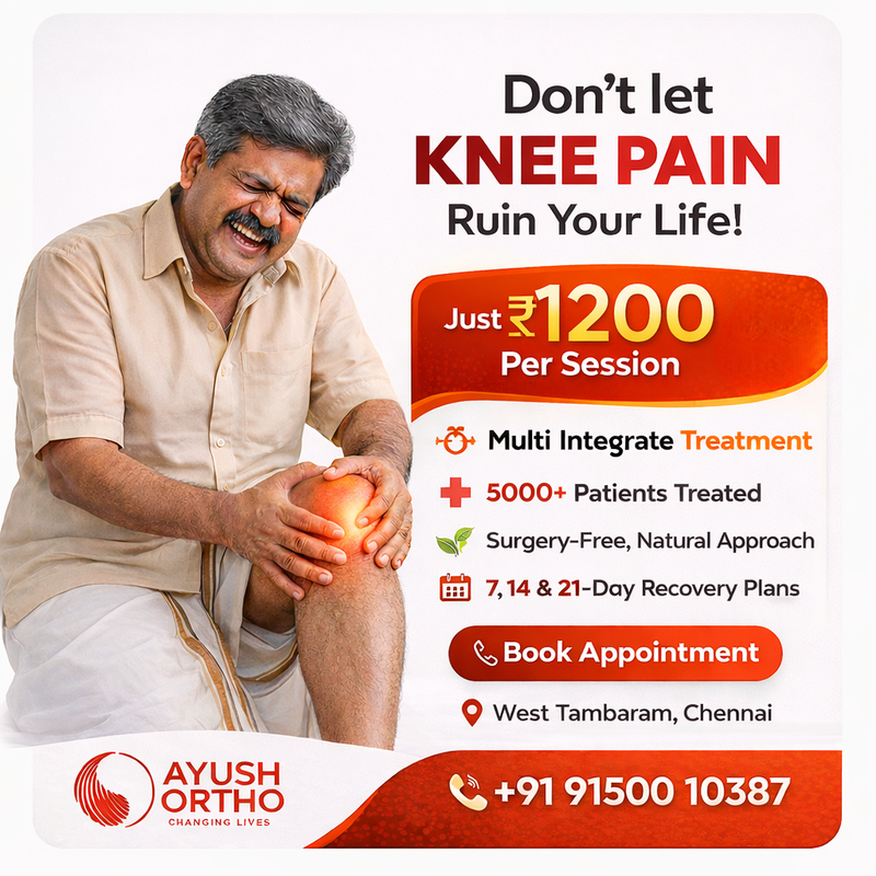 Ayush Ortho Facebook ad: Start Knee Care Today