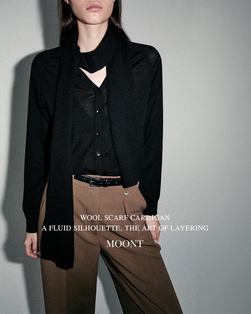 문트 Facebook ad: 울 스카프 가디건- 블랙