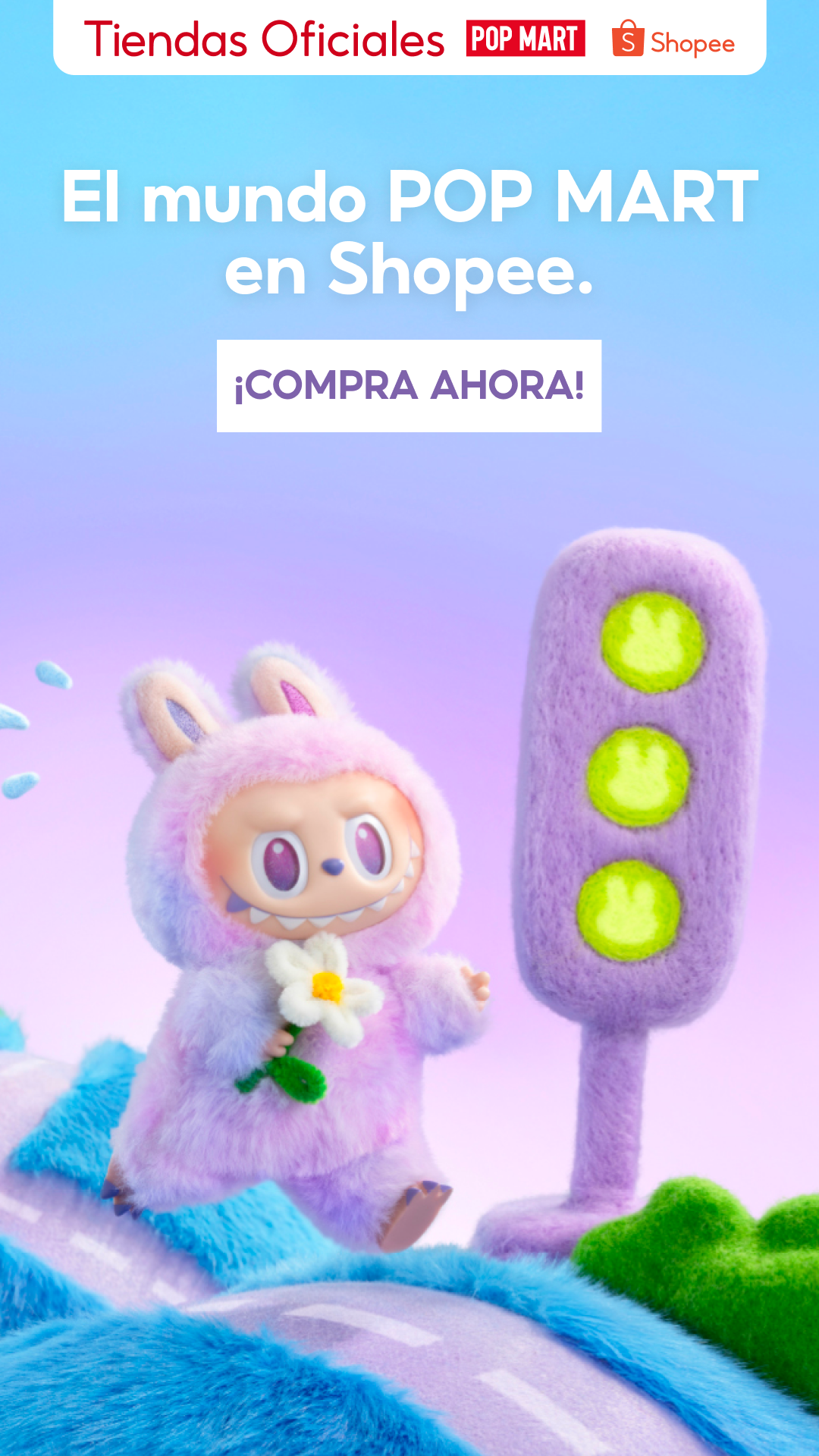Shopee Facebook ad: POP MART Oficial en Shopee.