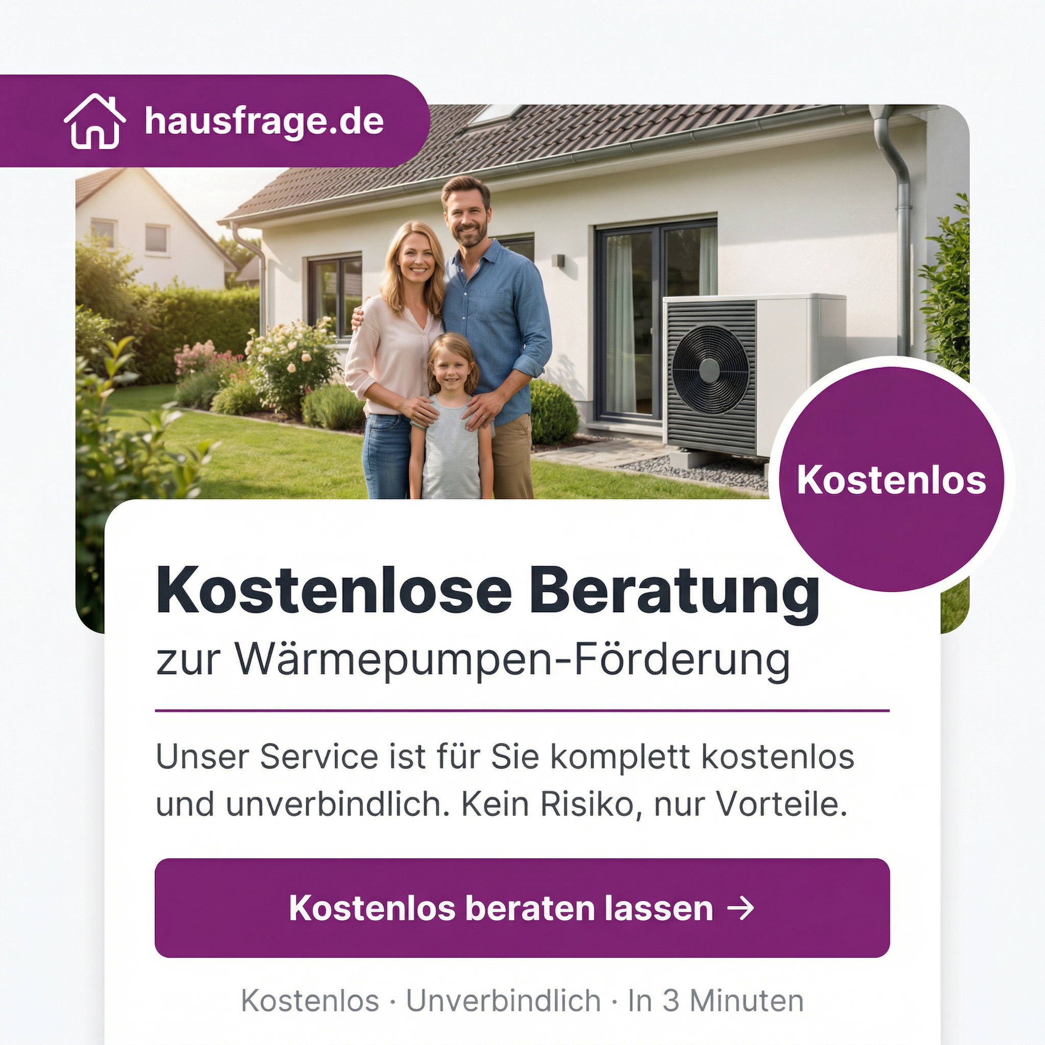 Hausfrage Facebook ad
