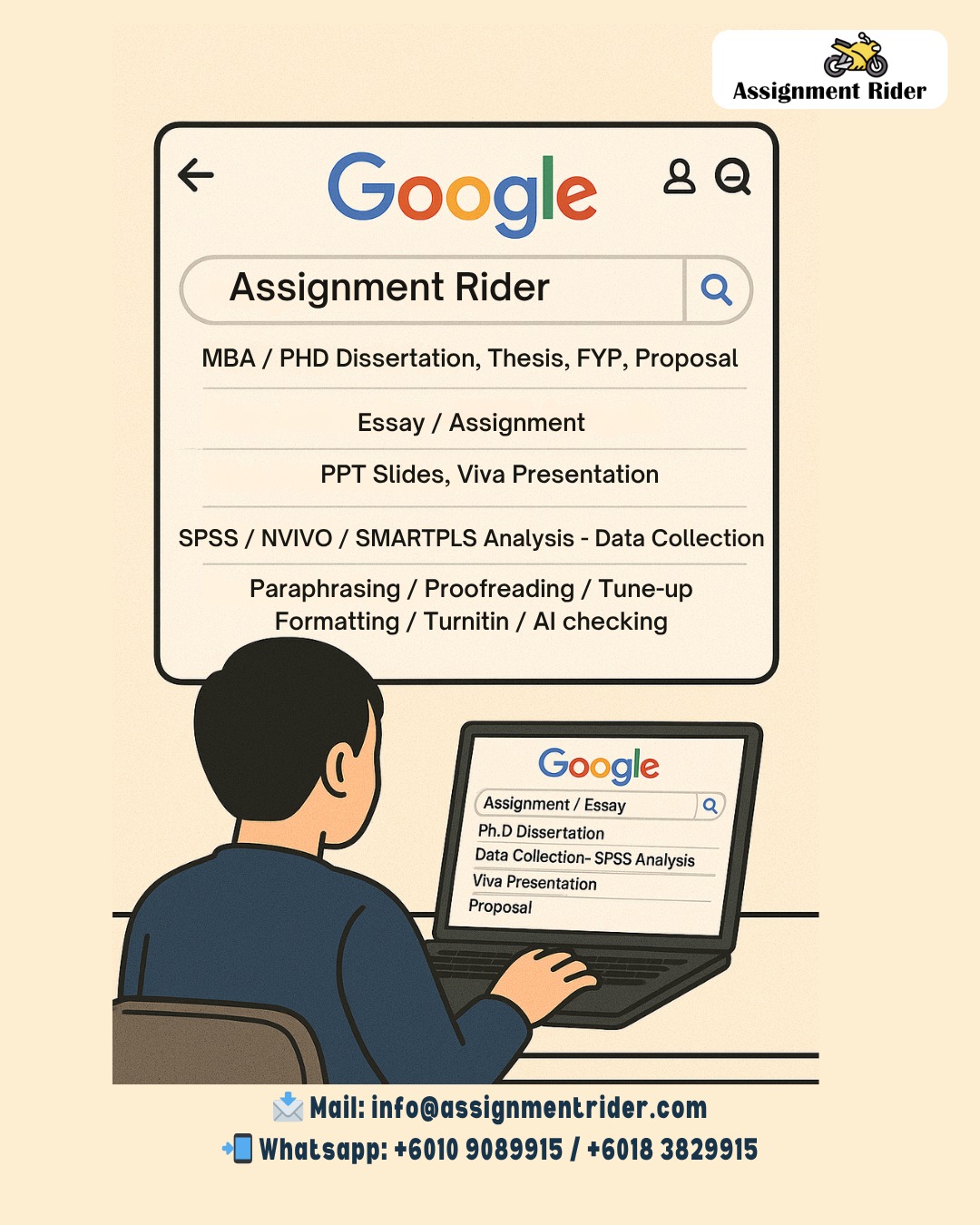 Assignment Rider Facebook ad