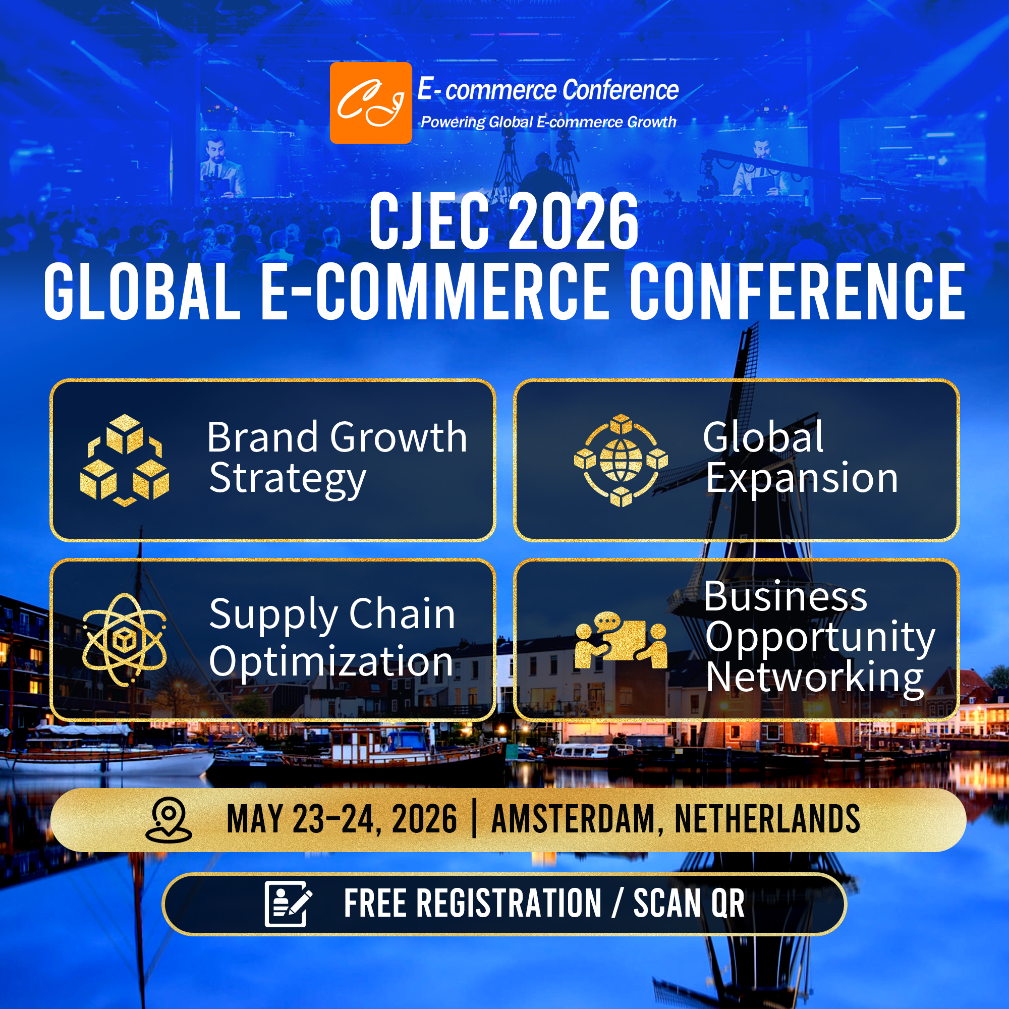 CJdropshipping.com Facebook ad: CJ Dropshipping Conference Sponsorships Now Open!