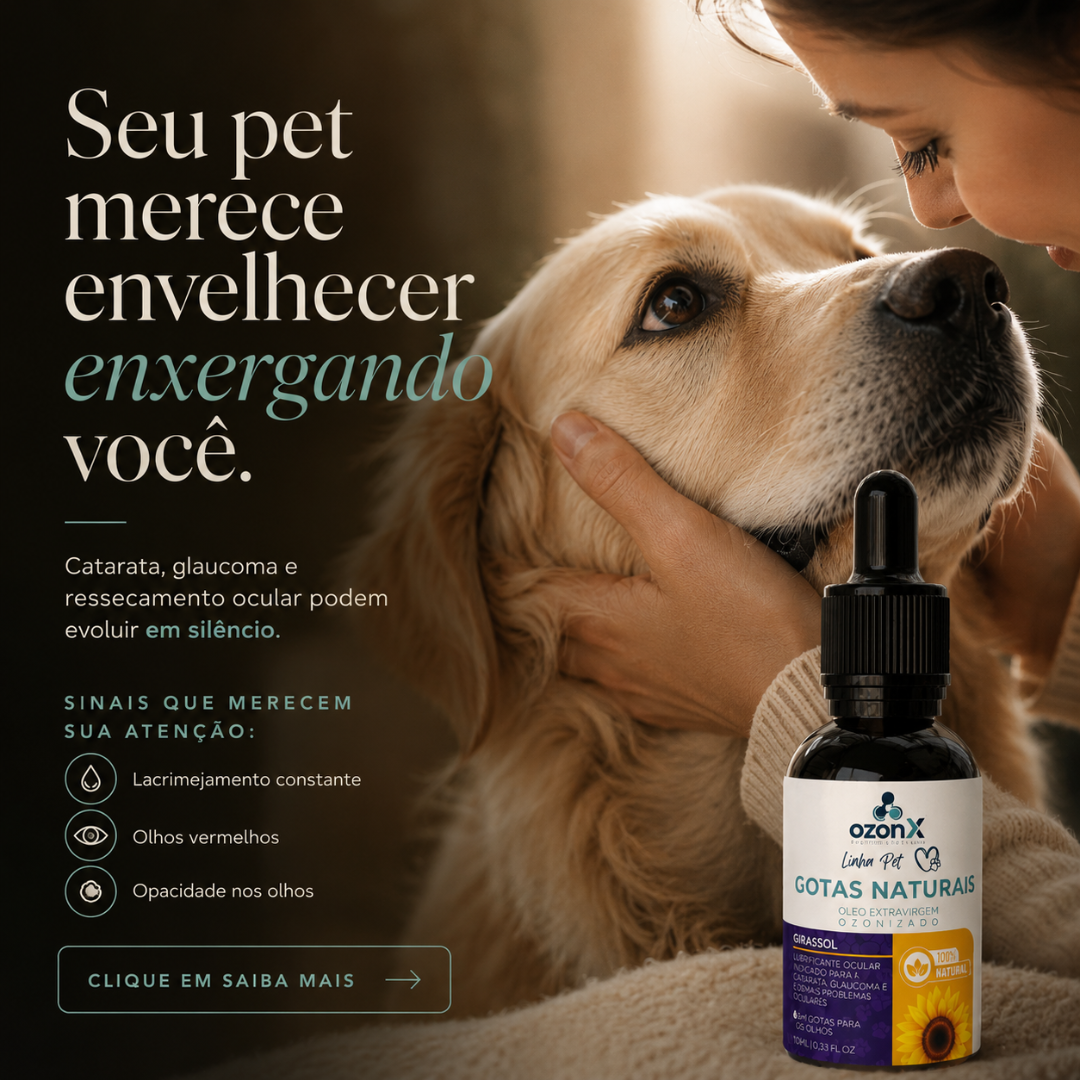 OzonX Facebook ad: SEU PET MERECE ENVELHECER ENXERGANDO VOCÊ