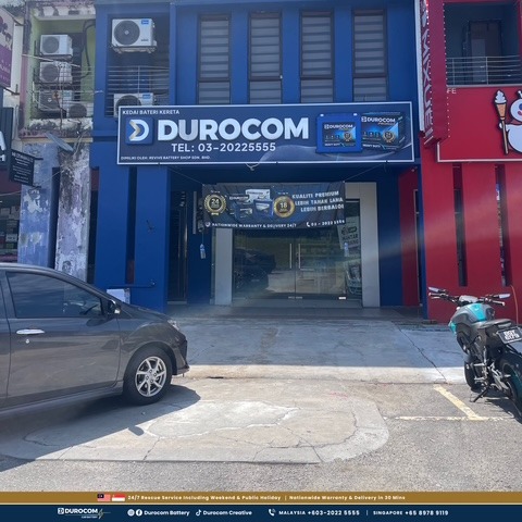 Durocom Battery Facebook ad: We are here at Bangi Seksyen 3.