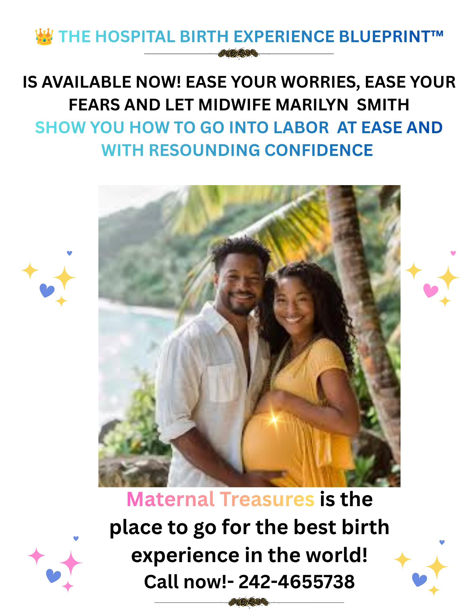 Maternal Treasures and Moms Facebook ad: Hello mamas. Register today for our Saturday class.