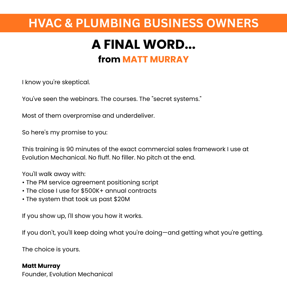 Matt Murray - Blue Collar King Facebook ad