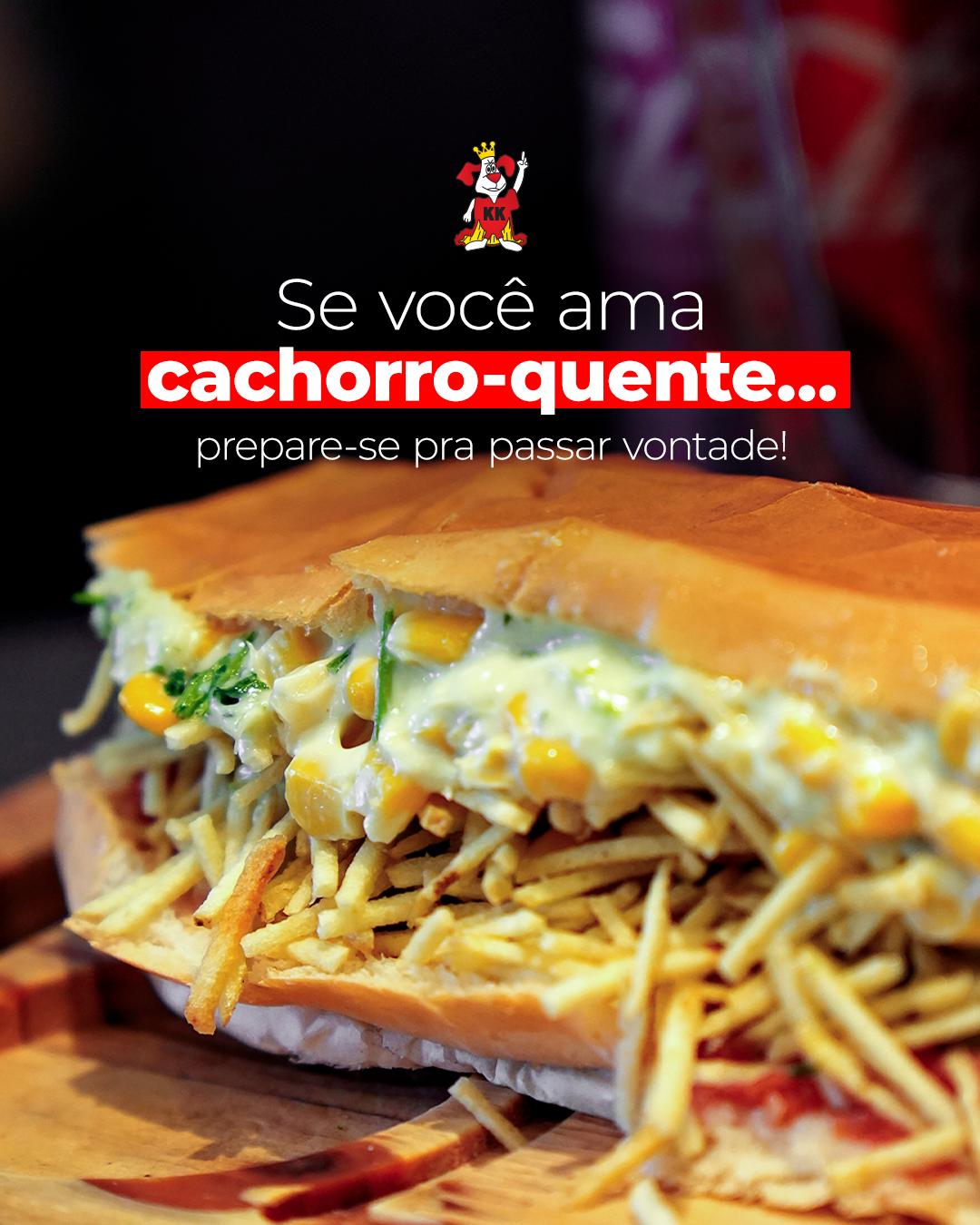 King's Kão Lanches Facebook ad: Sei que você ficou com vontade só de…