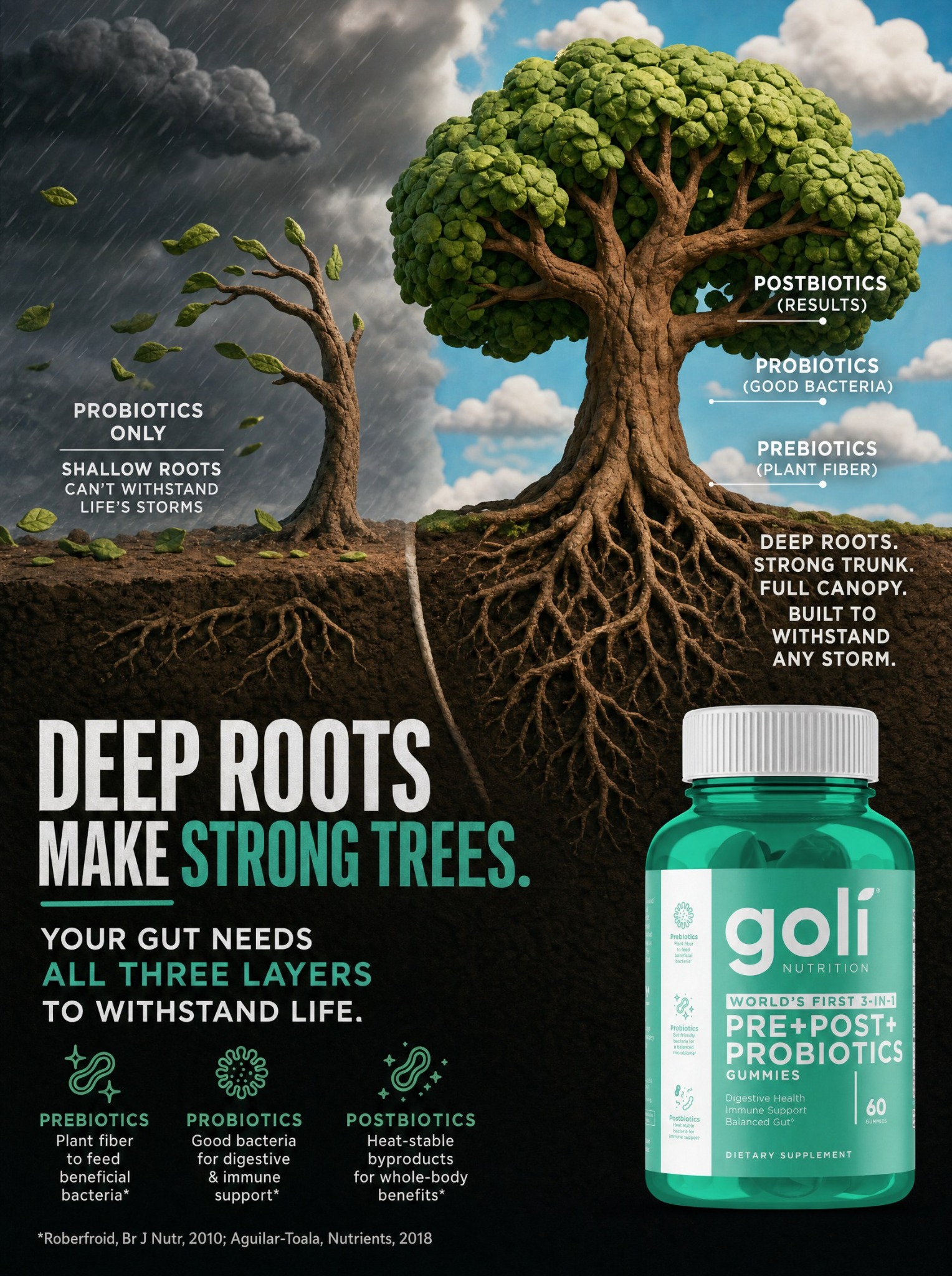 Goli Facebook ad: OVER 60% OFF + 100% FREE Shipping