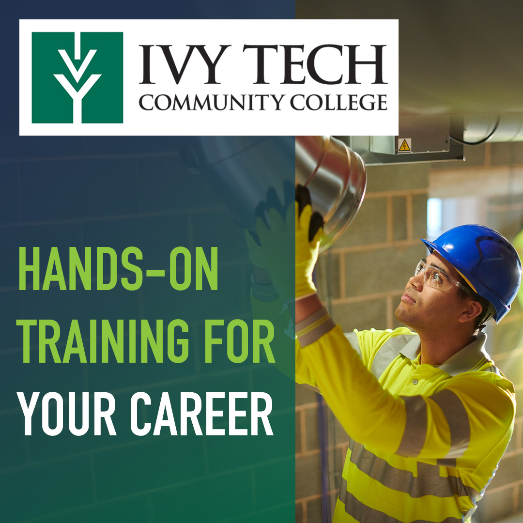 Ivy Tech Community College Facebook ad: Ivy Tech’s Construction & HVAC Programs offer an…