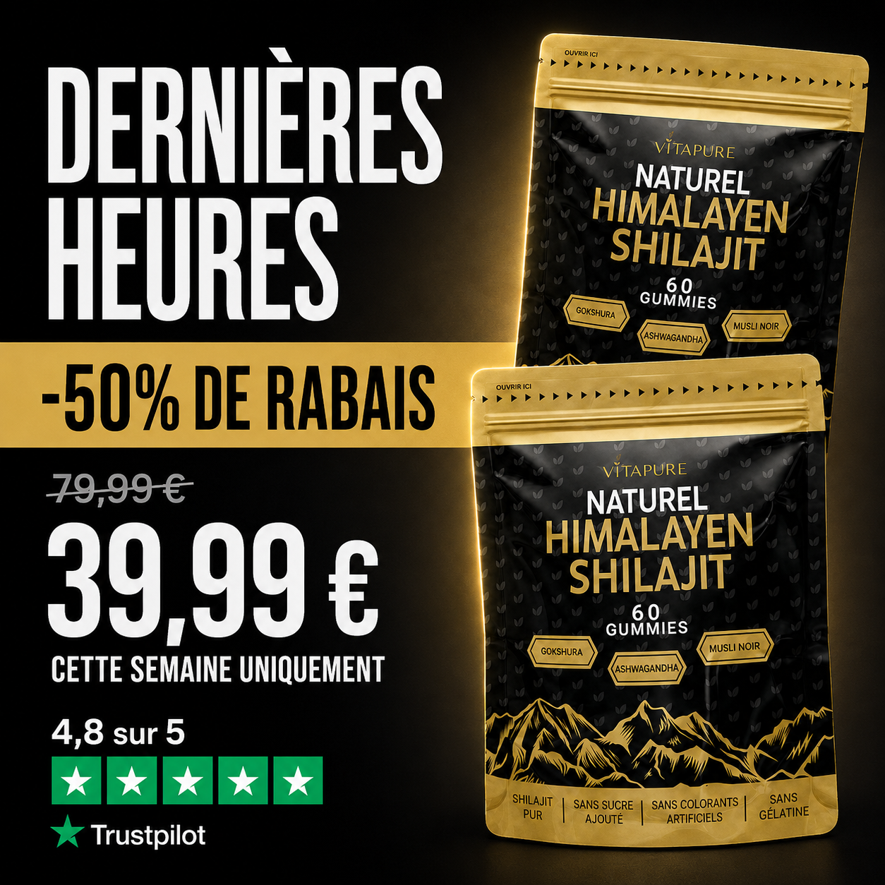 VitaPure Facebook ad: L'offre VitaPure se termine AUJOURD'HUI!