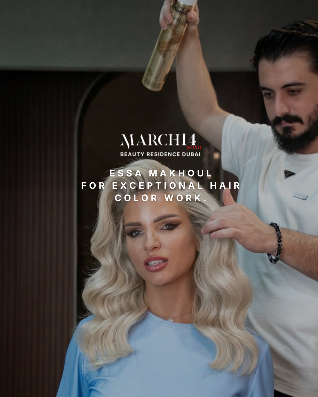 March14 beauty Facebook ad: Signature blond highlights by celebrity L’Oréal hair…