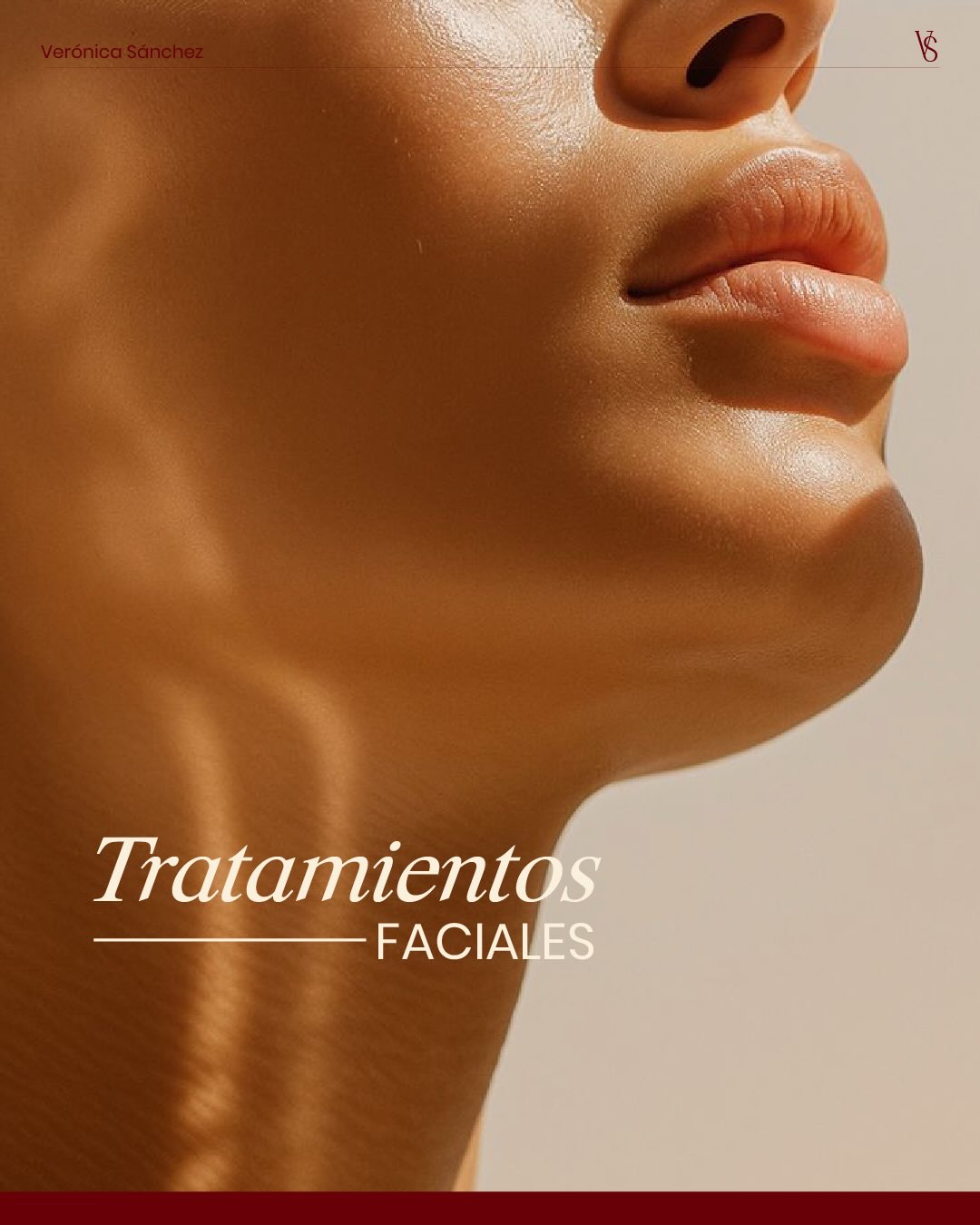Vero Sanchez Facebook ad: Tratamientos faciales personalizados para mejorar textura…