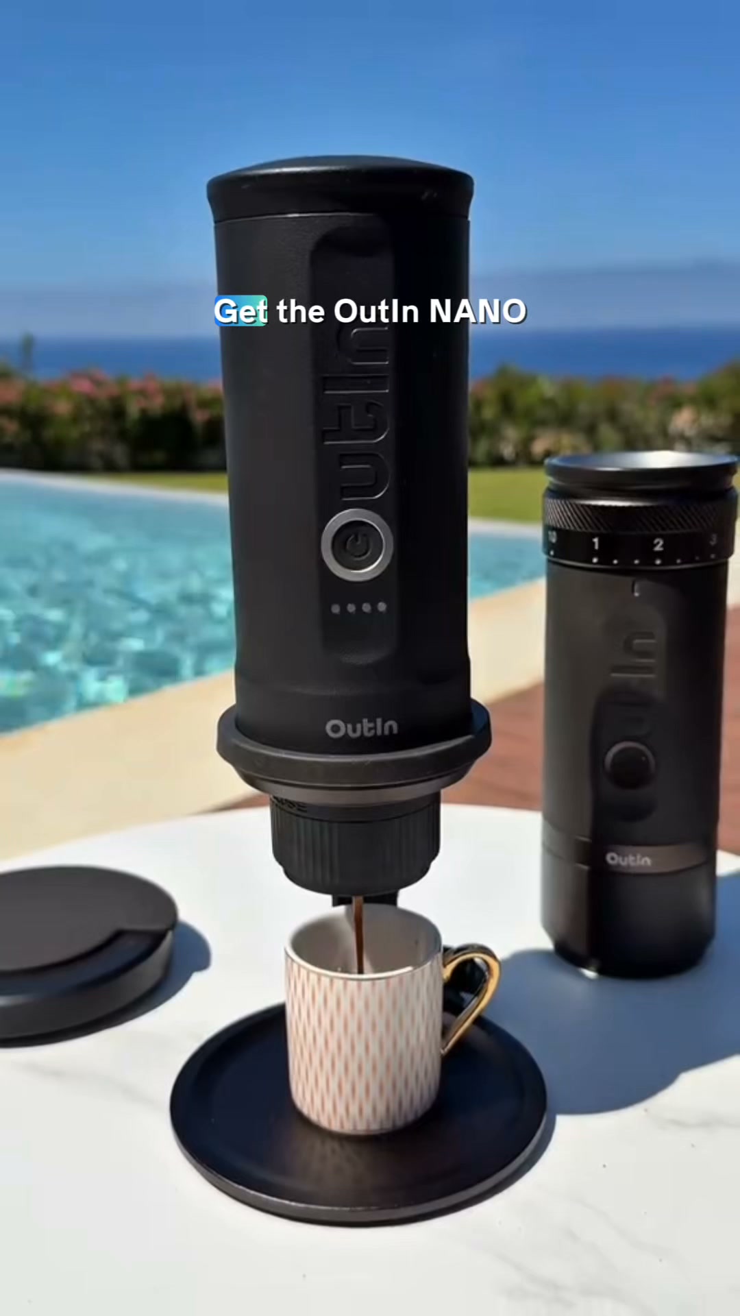 Outin Portable Electric Espresso Machine Facebook ad: Month-End Sale: Up to 18% OFF