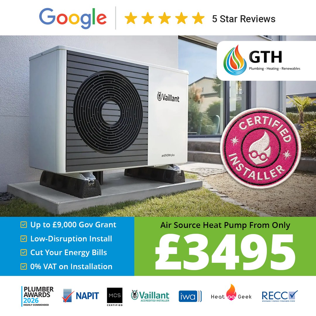 Gas Tech Heating Ltd Facebook ad: ASHP Fully Installed From £3,495