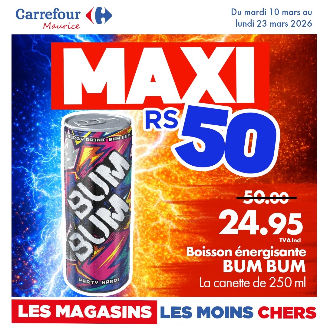 Carrefour Maurice Facebook ad: Les offres à Maxi Rs 50 sont de…