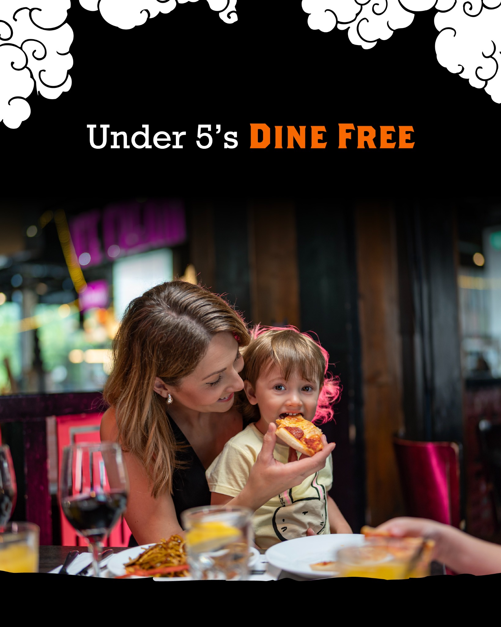 Za Za Bazaar Facebook ad: Kids Eat Half Price!