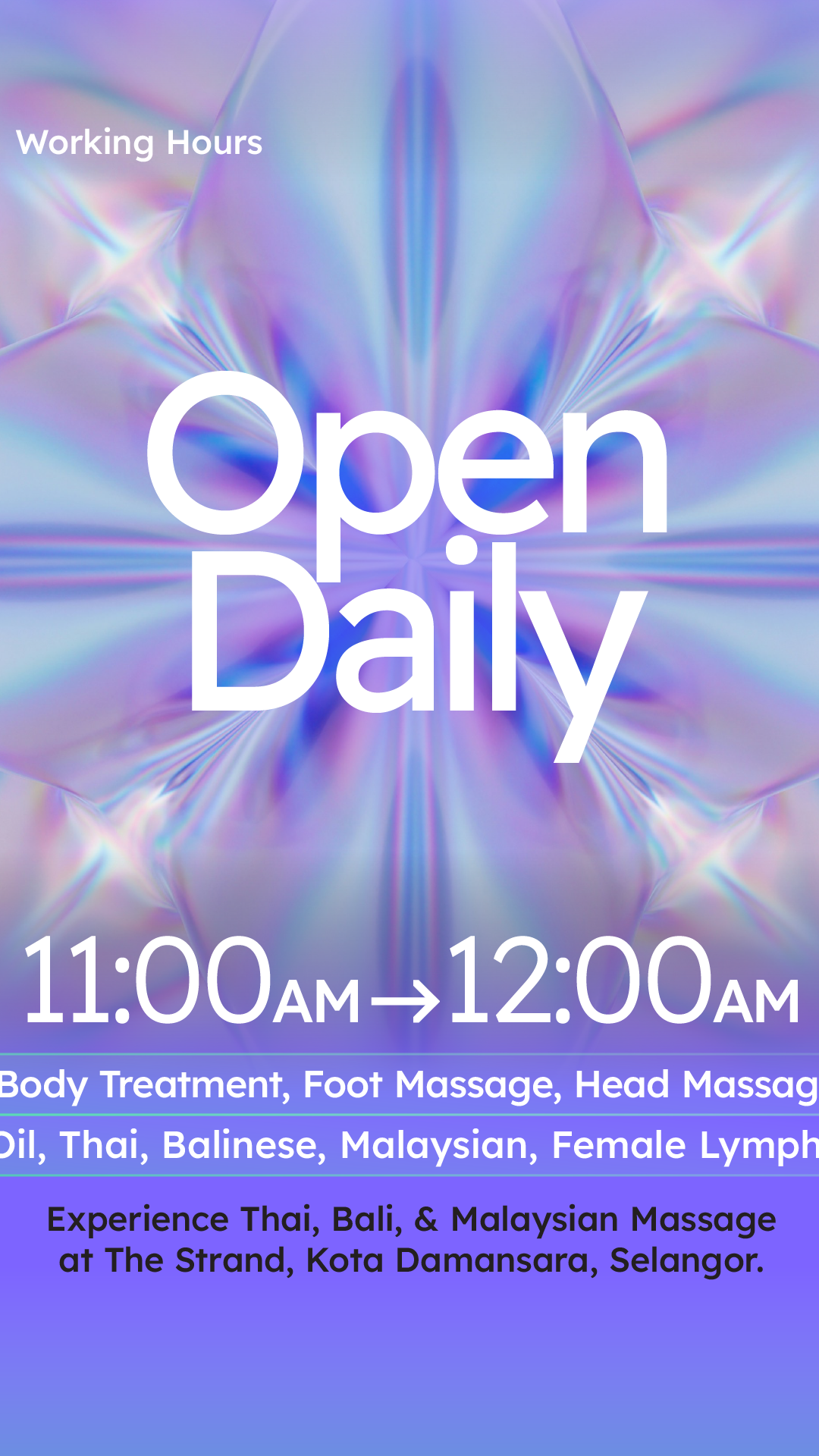 Cozzyland Reflexology & Family Spa Facebook ad: Experience Authentic Massage