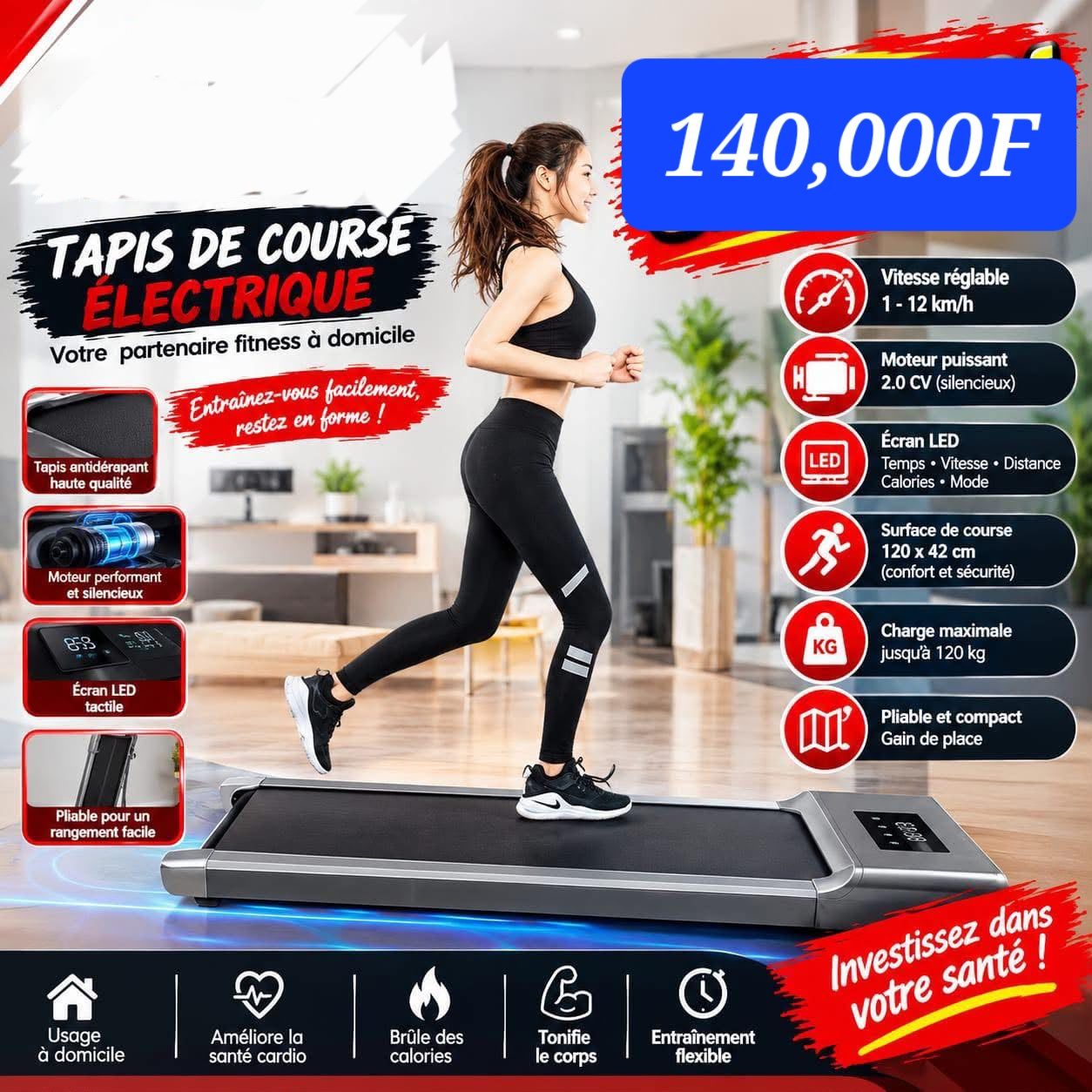 Magasin d'équipements sportifs Facebook ad: Tapis de course