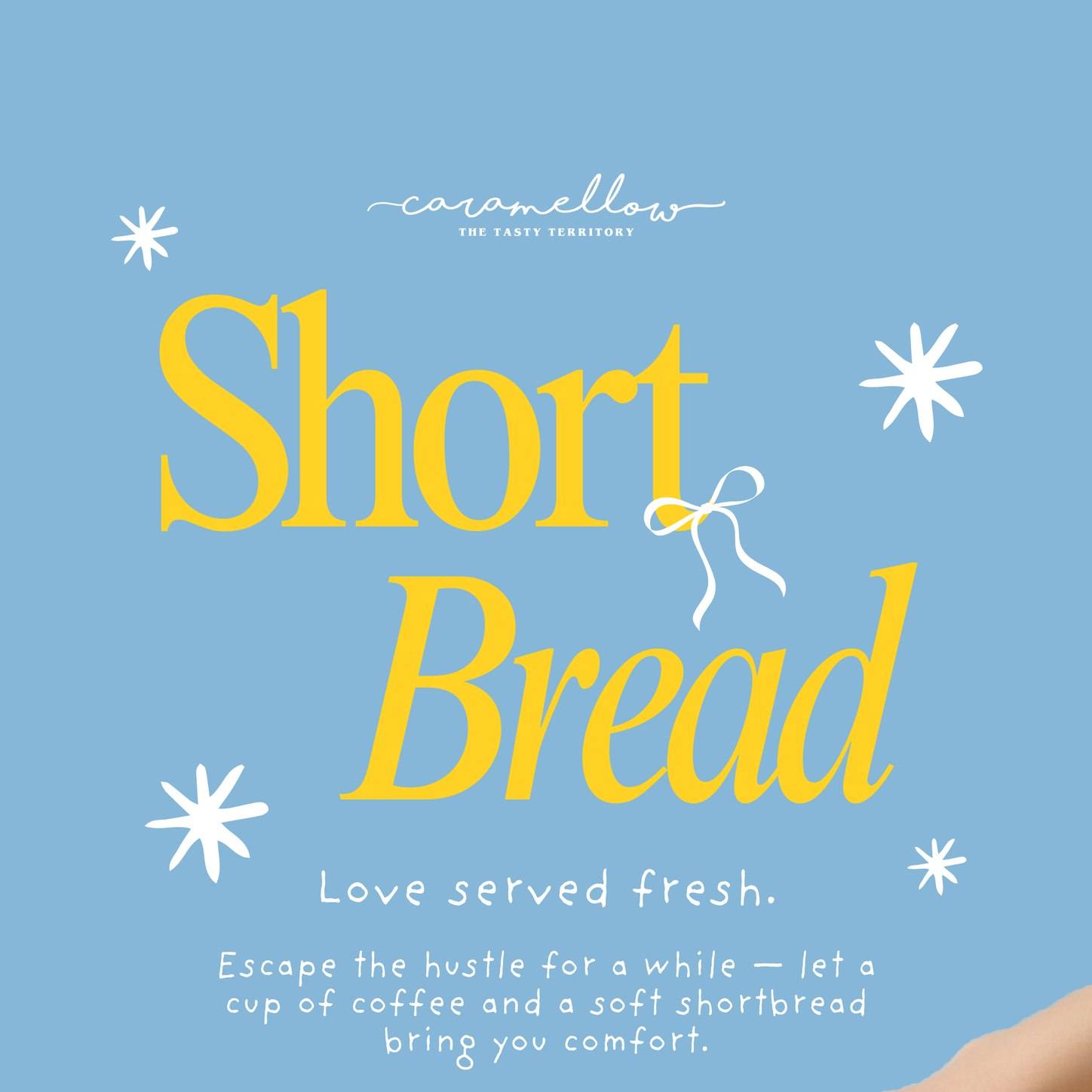 Caramellow Cafe Facebook ad: Shortbread ช็อตเบรดเนยสดแท้สไตล์อังกฤษ…