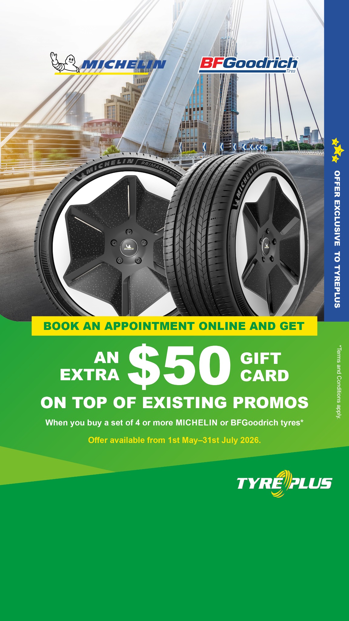 TYREPLUS Australia Facebook ad from May 12, 2026