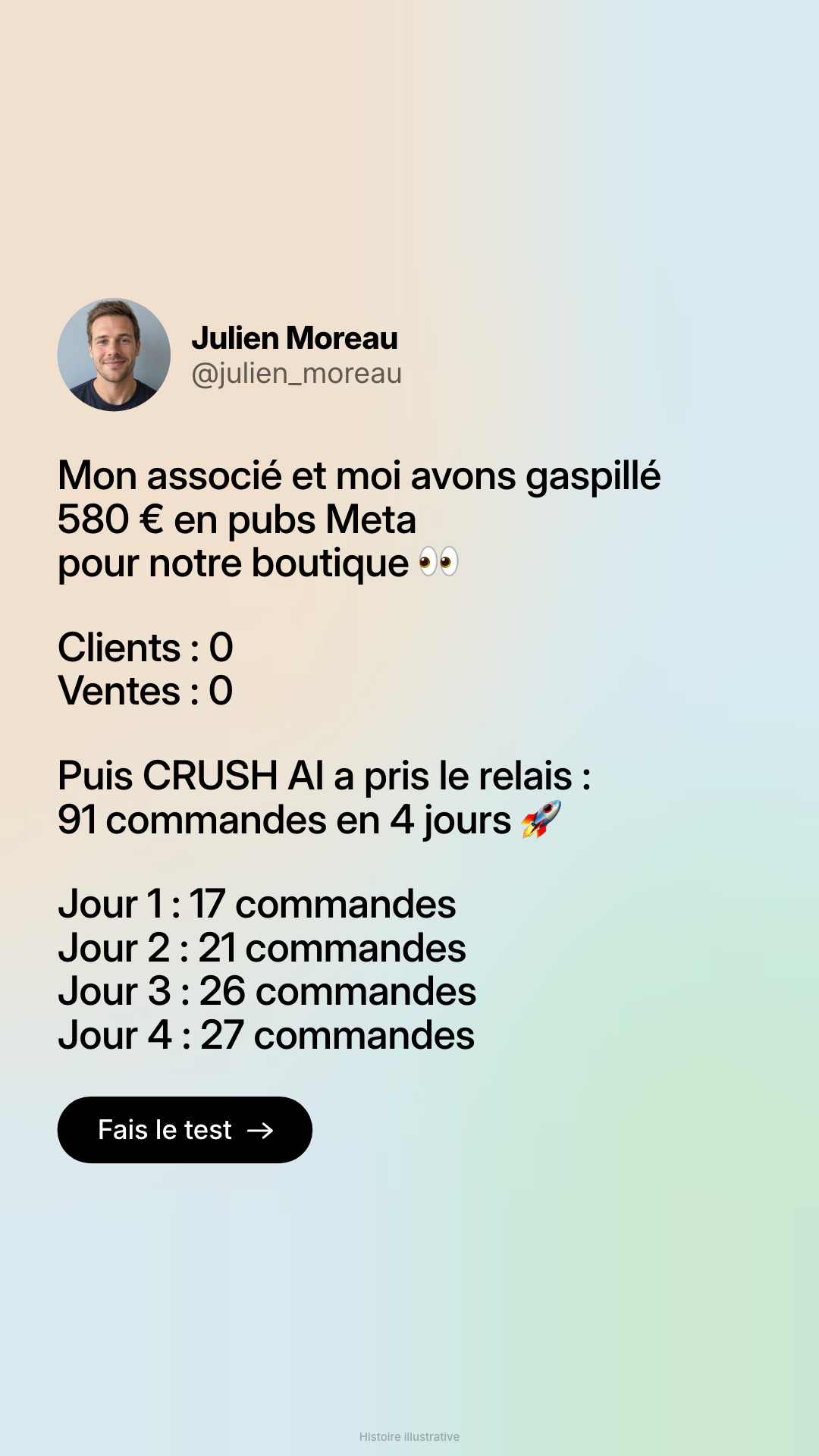 trycrush.ai Facebook ad: -70 % - Se termine très bientôt
