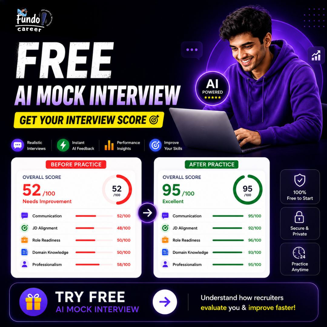FundoCareer Facebook ad: Free AI Mock Interview