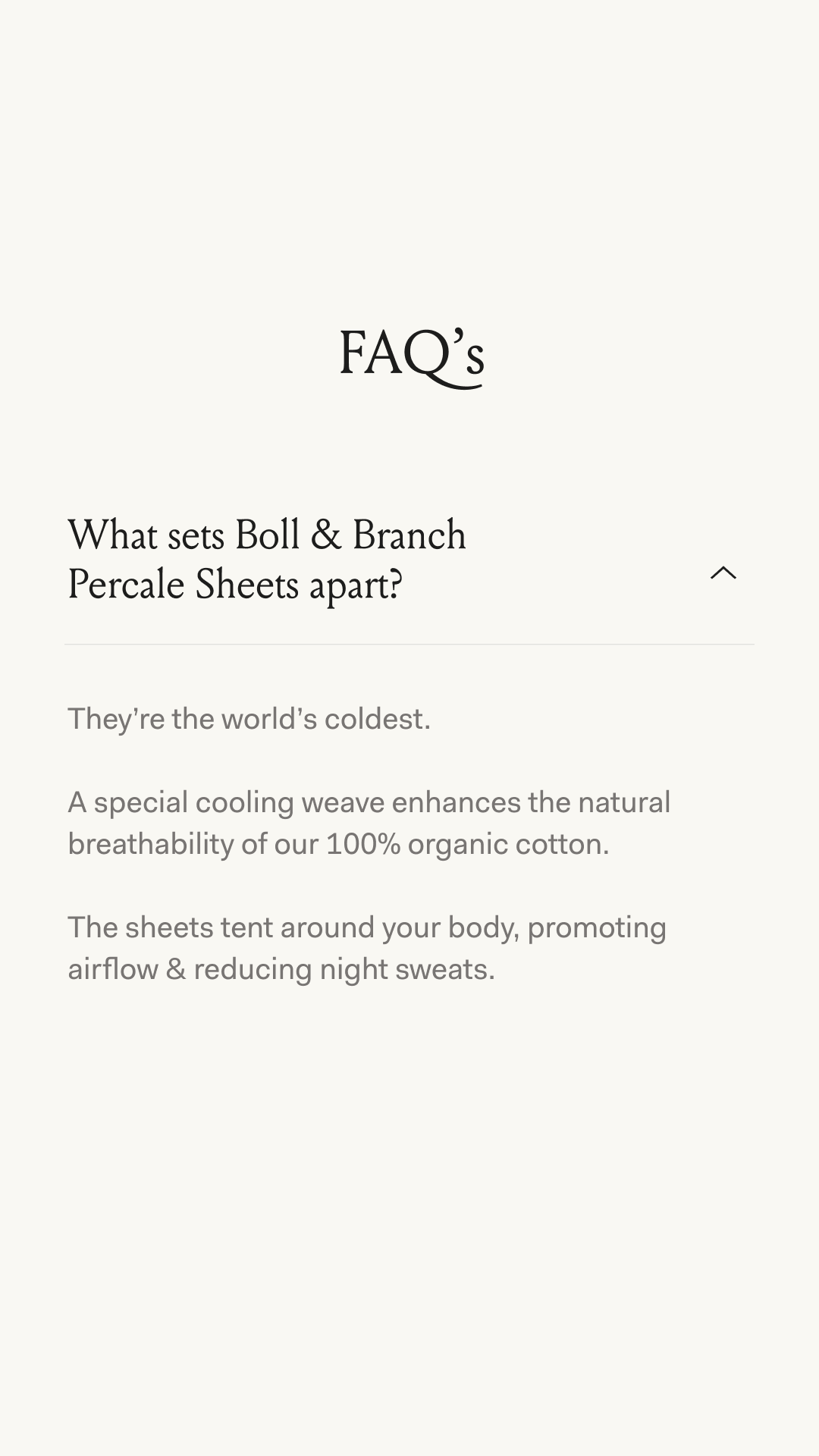 Boll & Branch Facebook ad