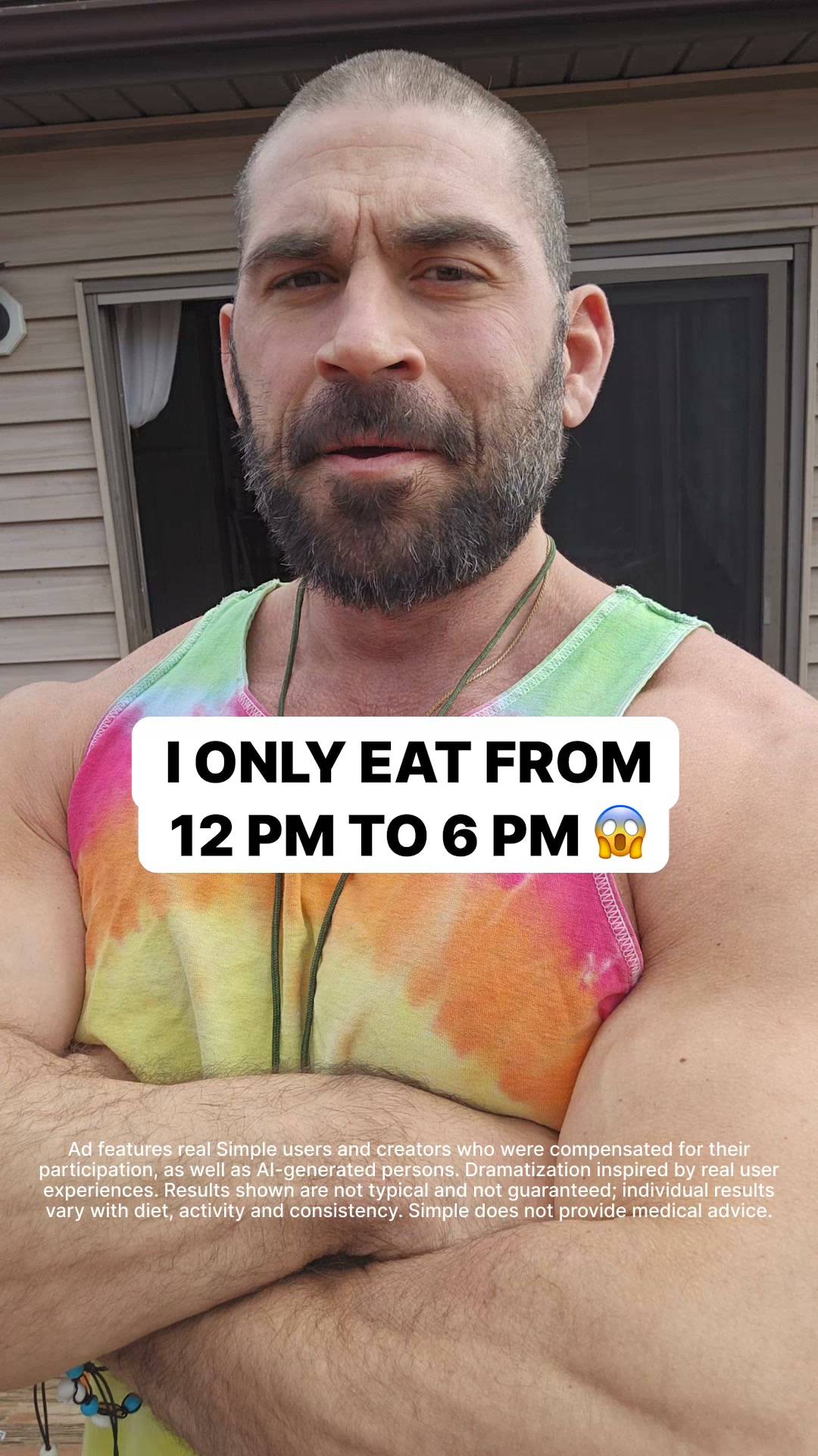 Simple Fasting App Facebook ad from Aug 27, 2026