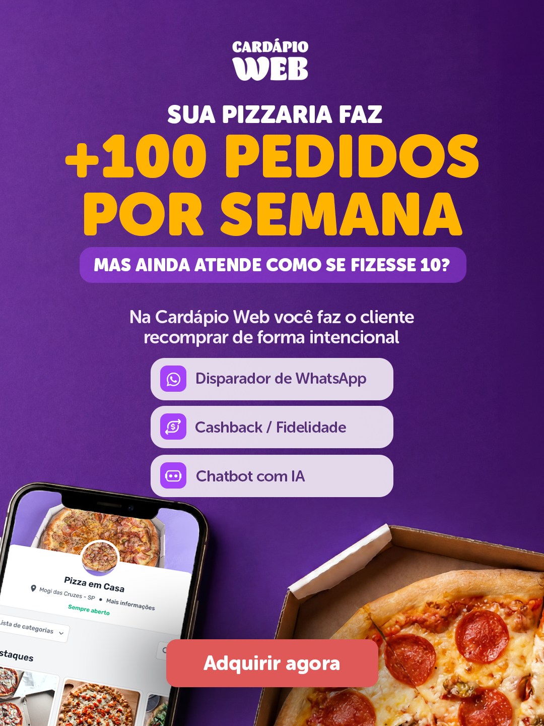 Cardápio Web Facebook ad