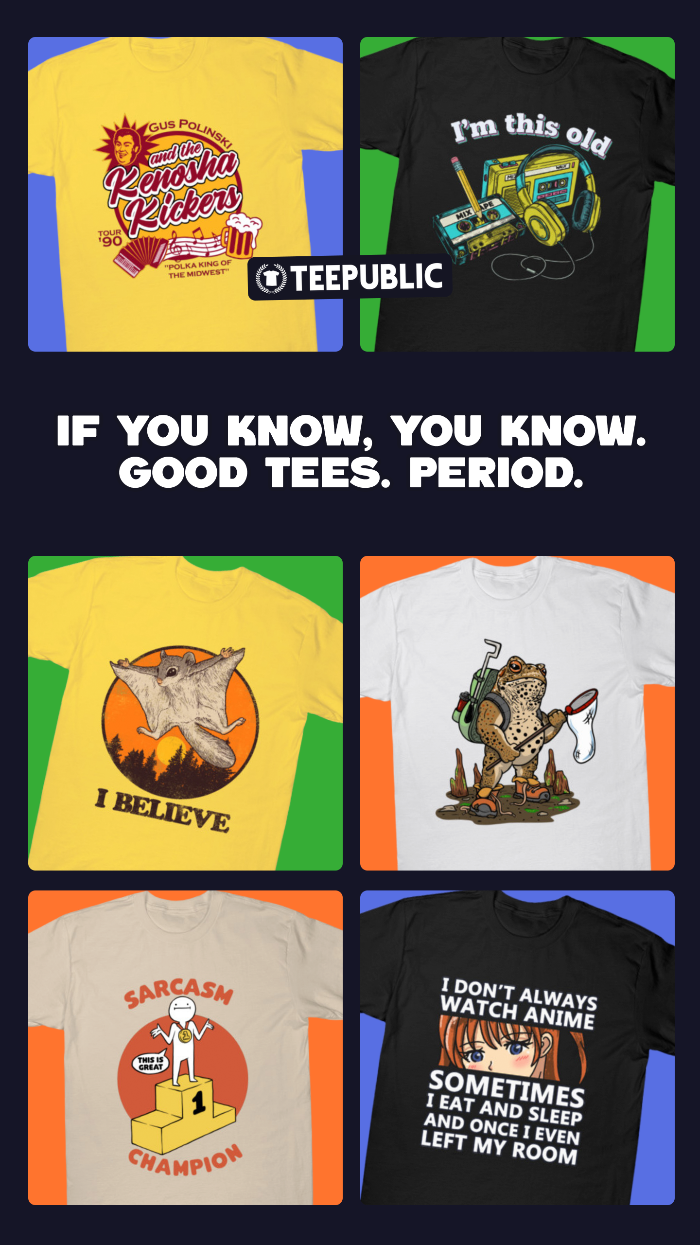 TeePublic.com Facebook ad