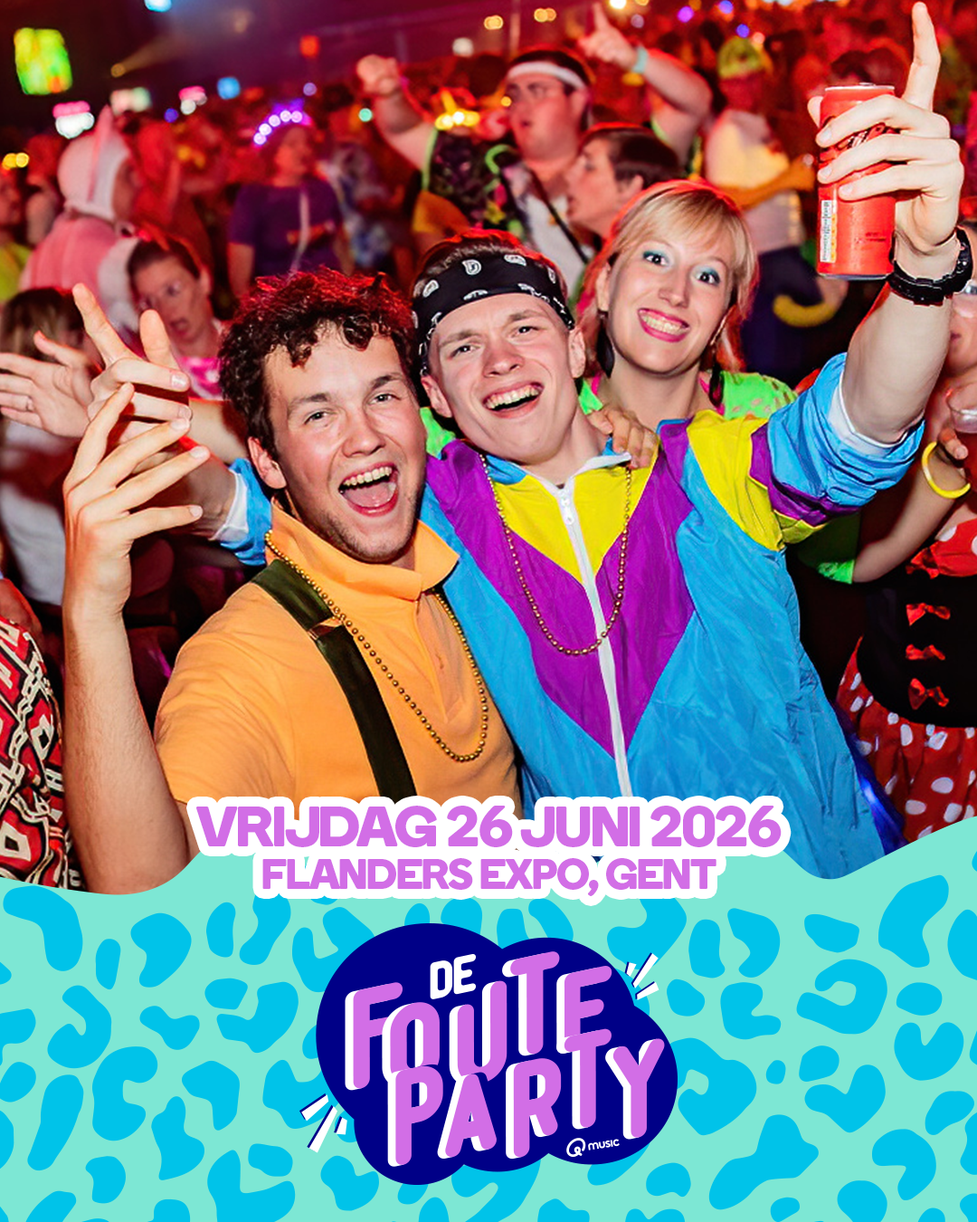 Qmusic - België Facebook ad: Tijd voor een feestje!